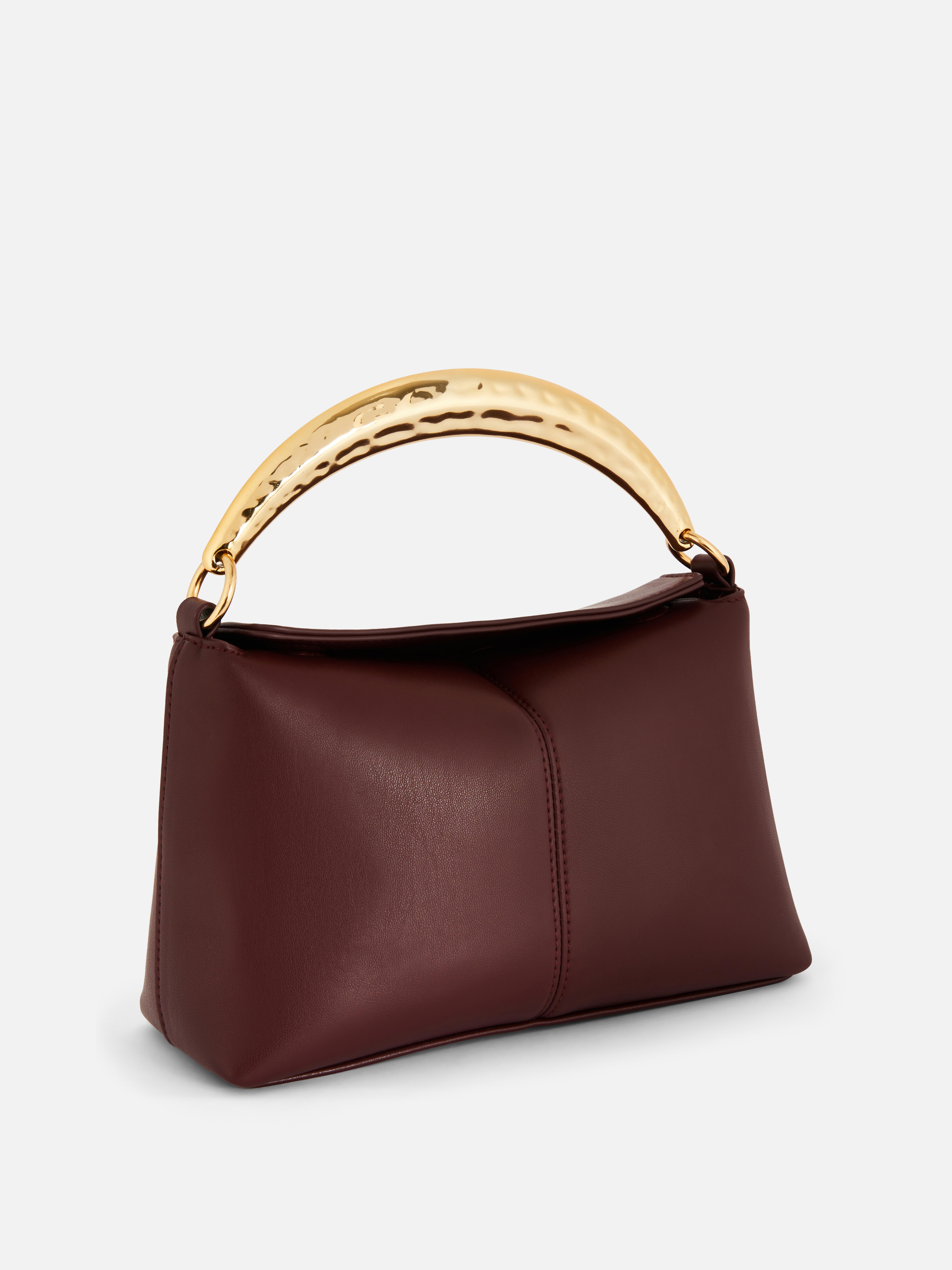 Metal Top Handle Crossbody Bag