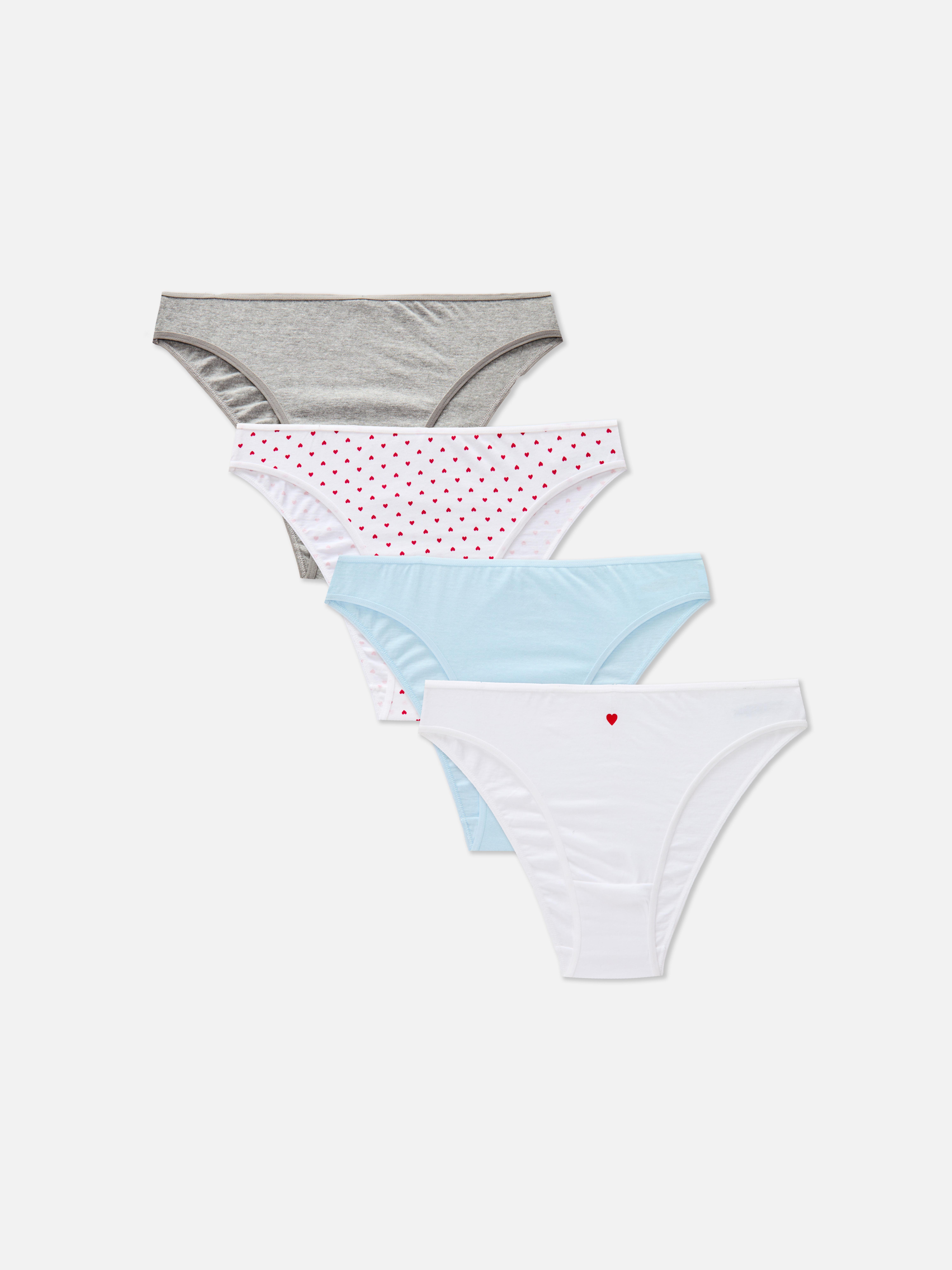 Lot de 4 culottes échancrées en coton majoritaire