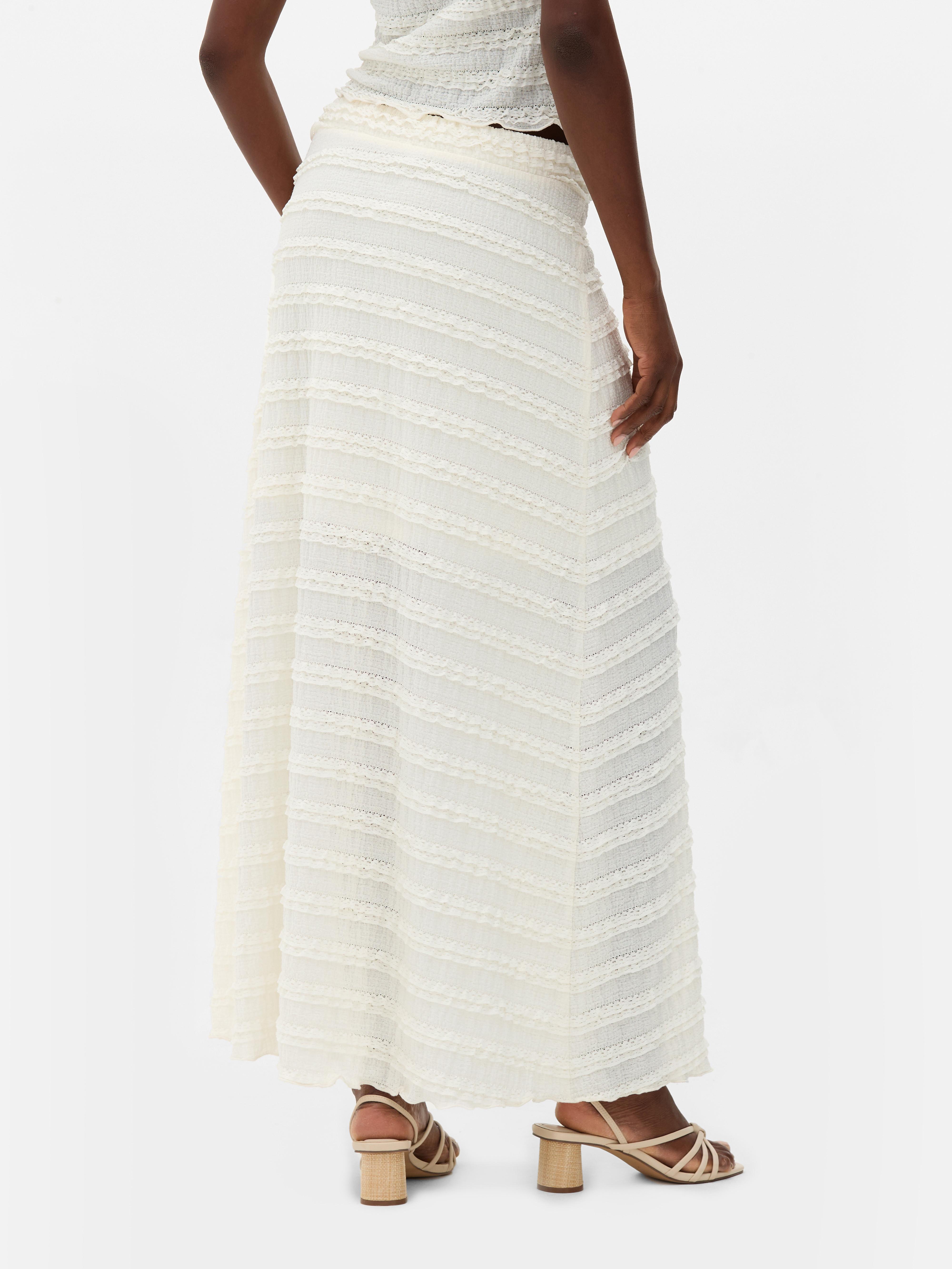 Sheer Lace Maxi Skirt