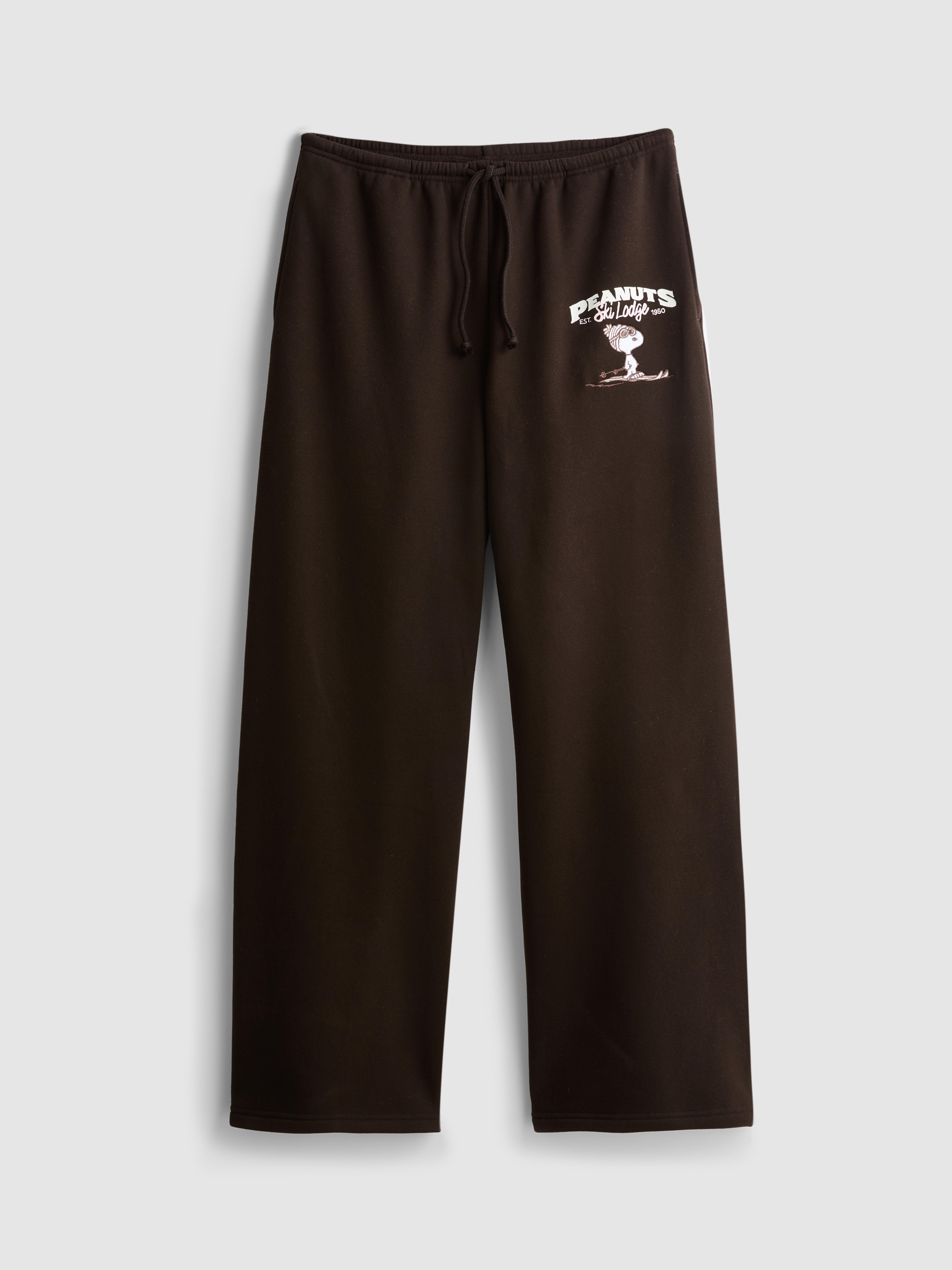 Women's Chocolate Peanuts Snoopy Graphic Sweatpants
