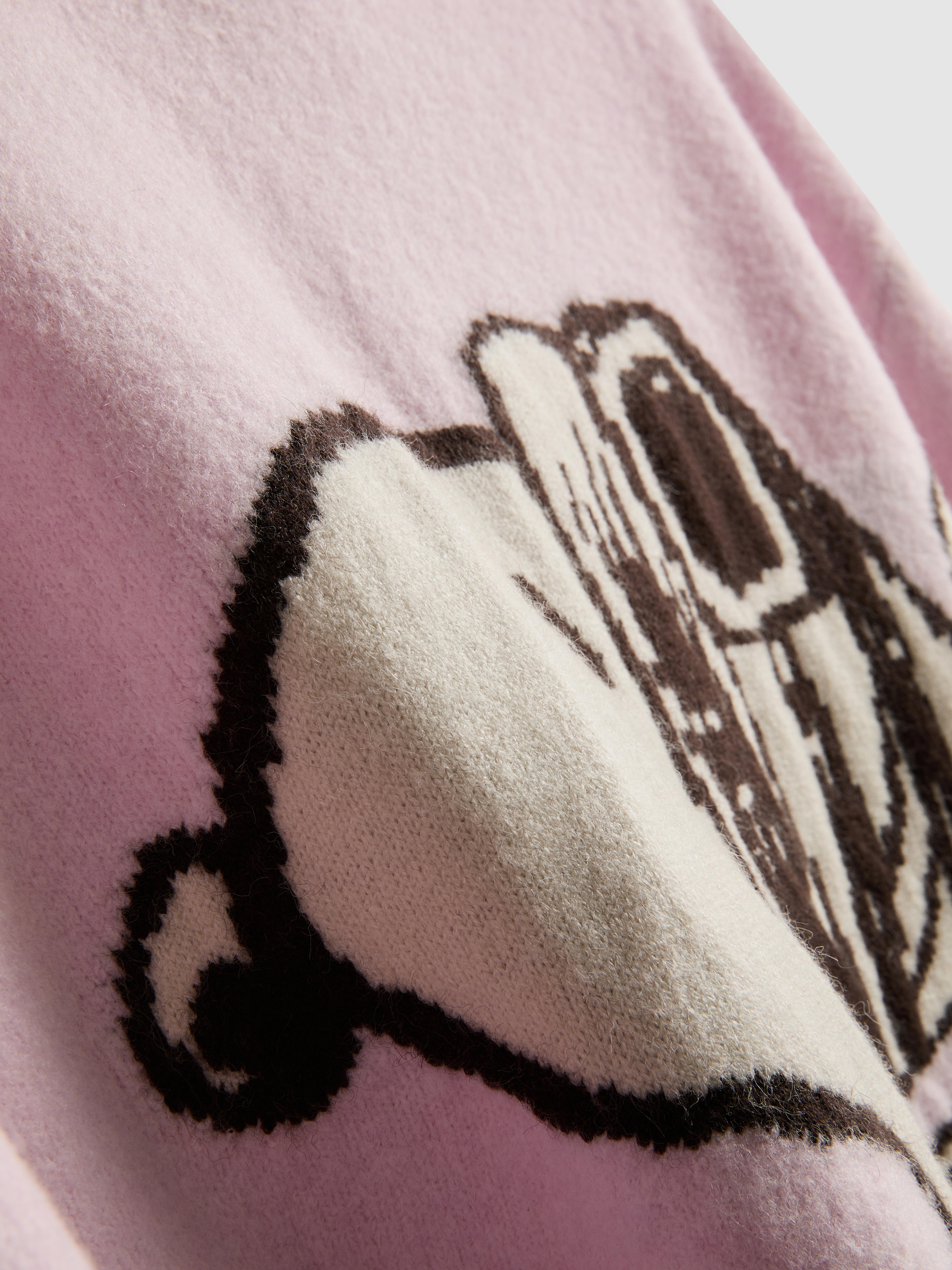 Gebreide hoodie met print Snoopy