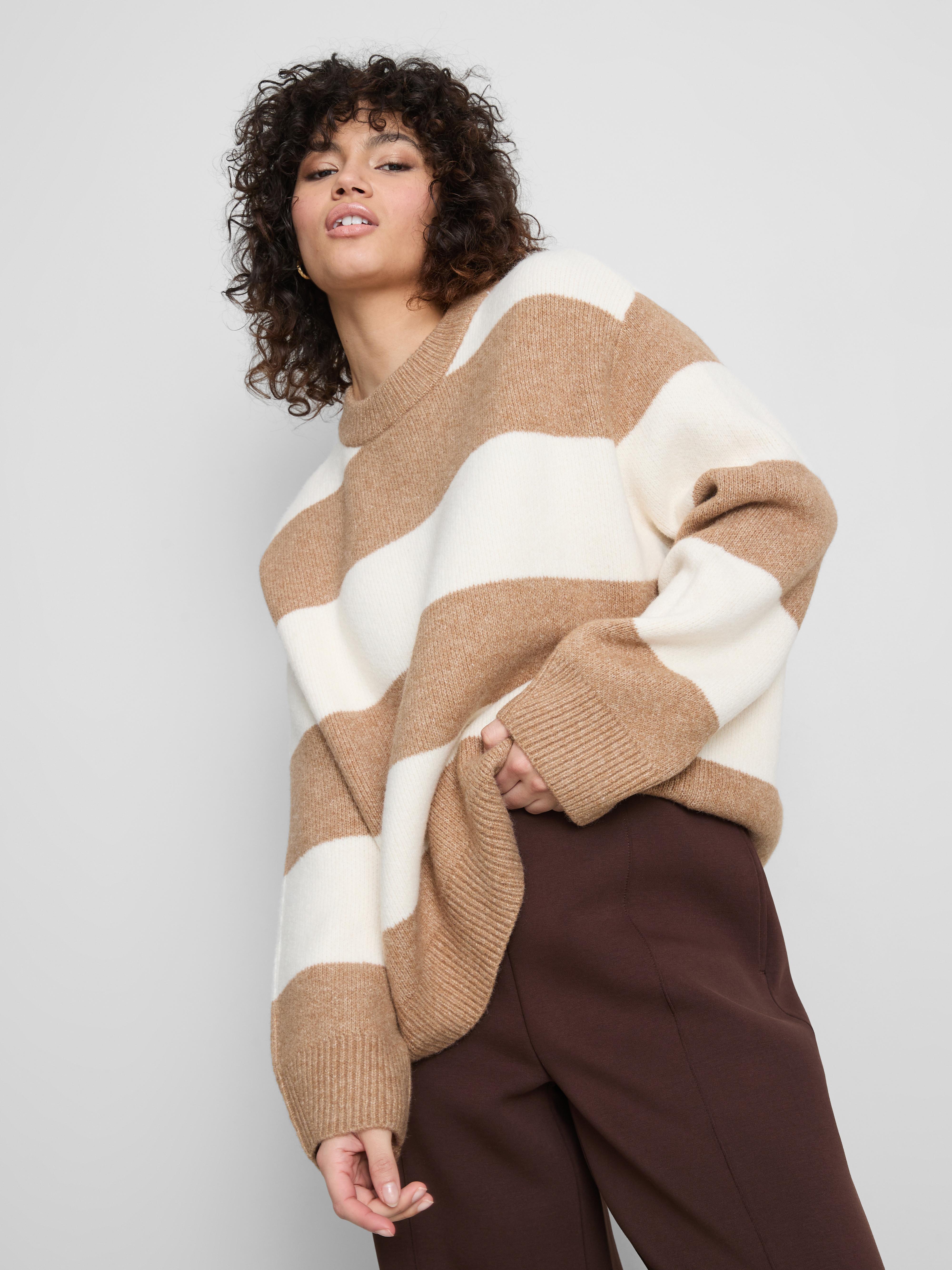 Knitted Oversized Striped Jumper