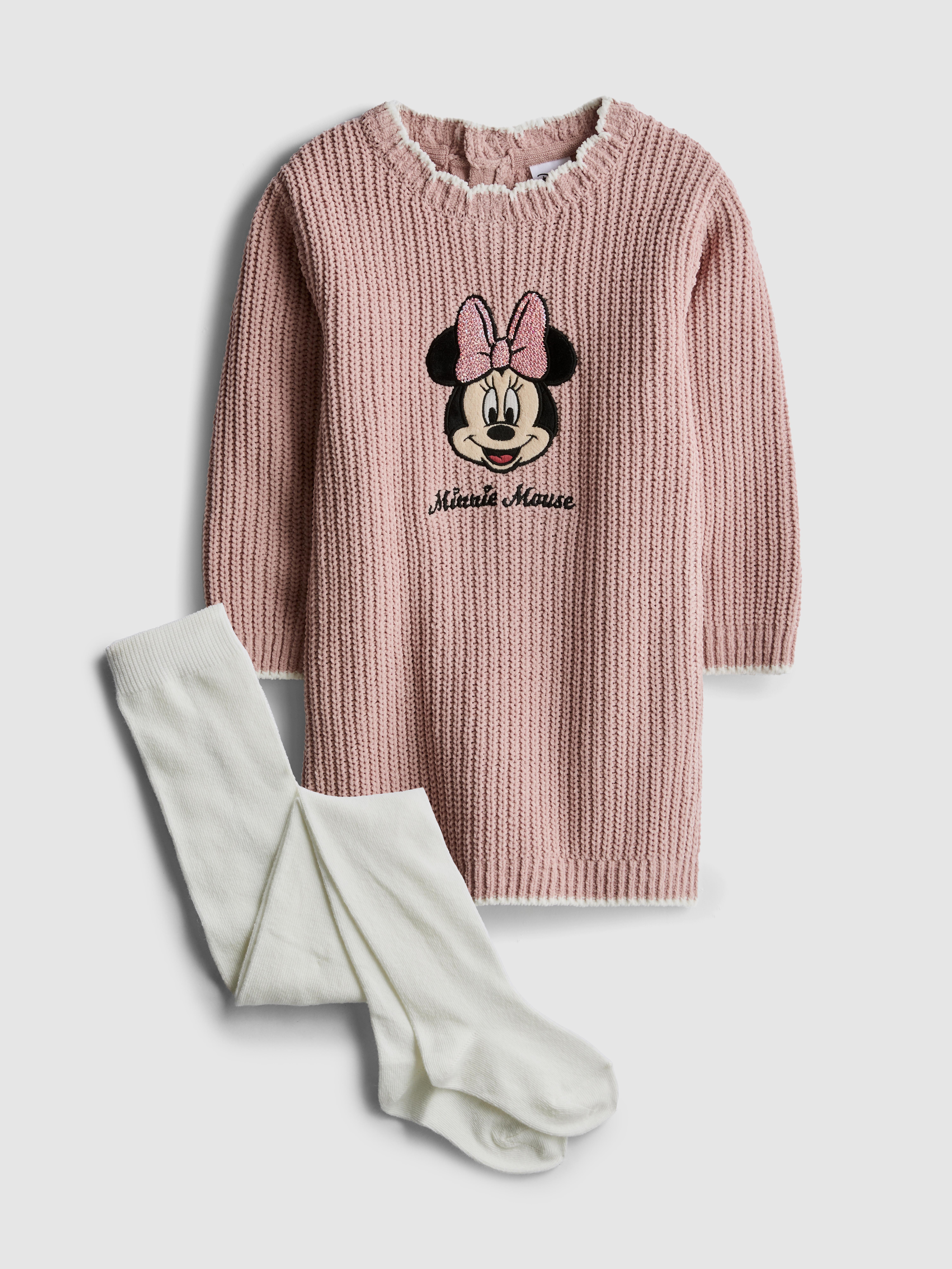 0-36mths | Disney’s Minnie Mouse Jumper Dress and Tights Set