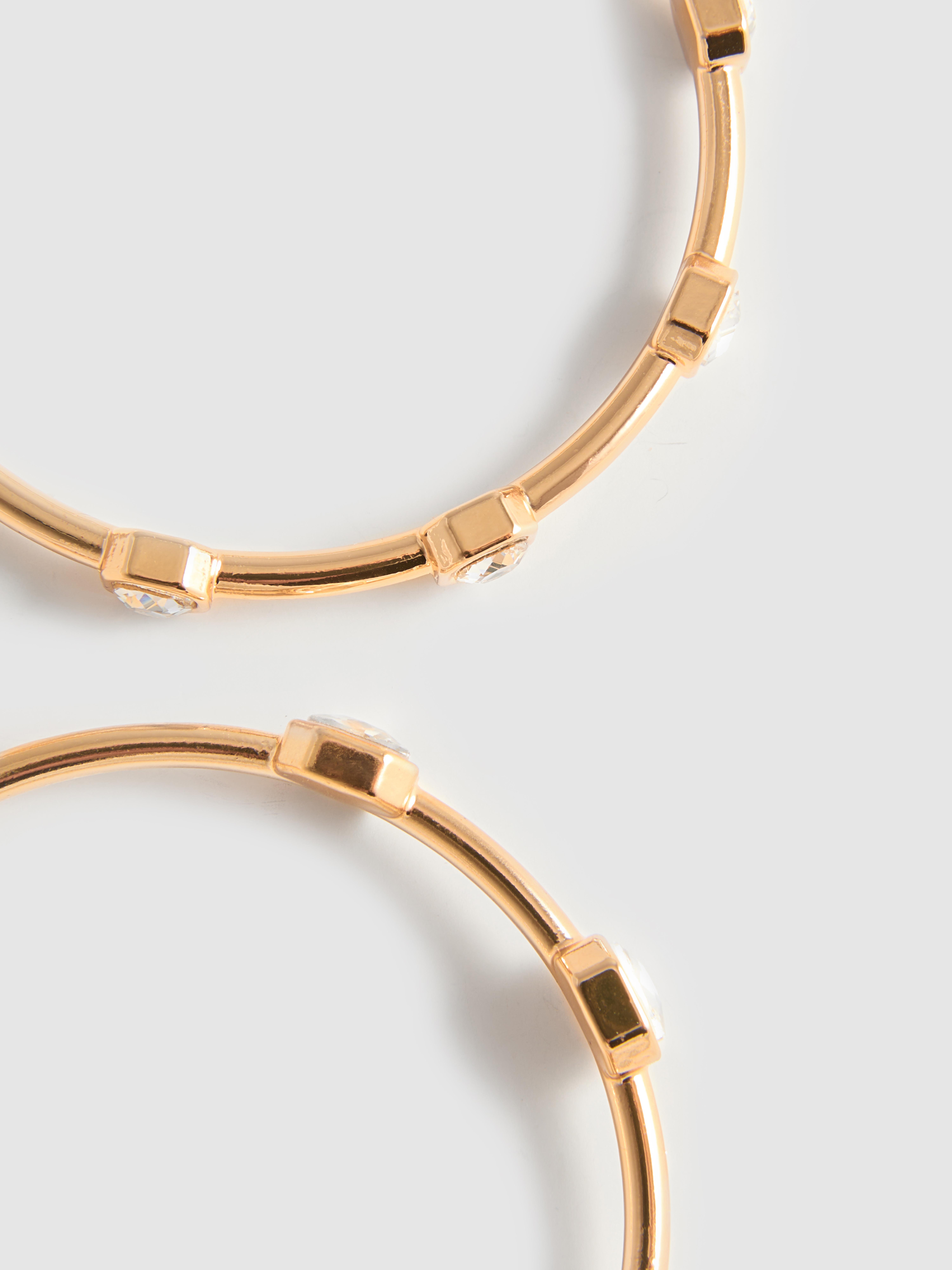 2pk Chunky Diamanté Bracelets