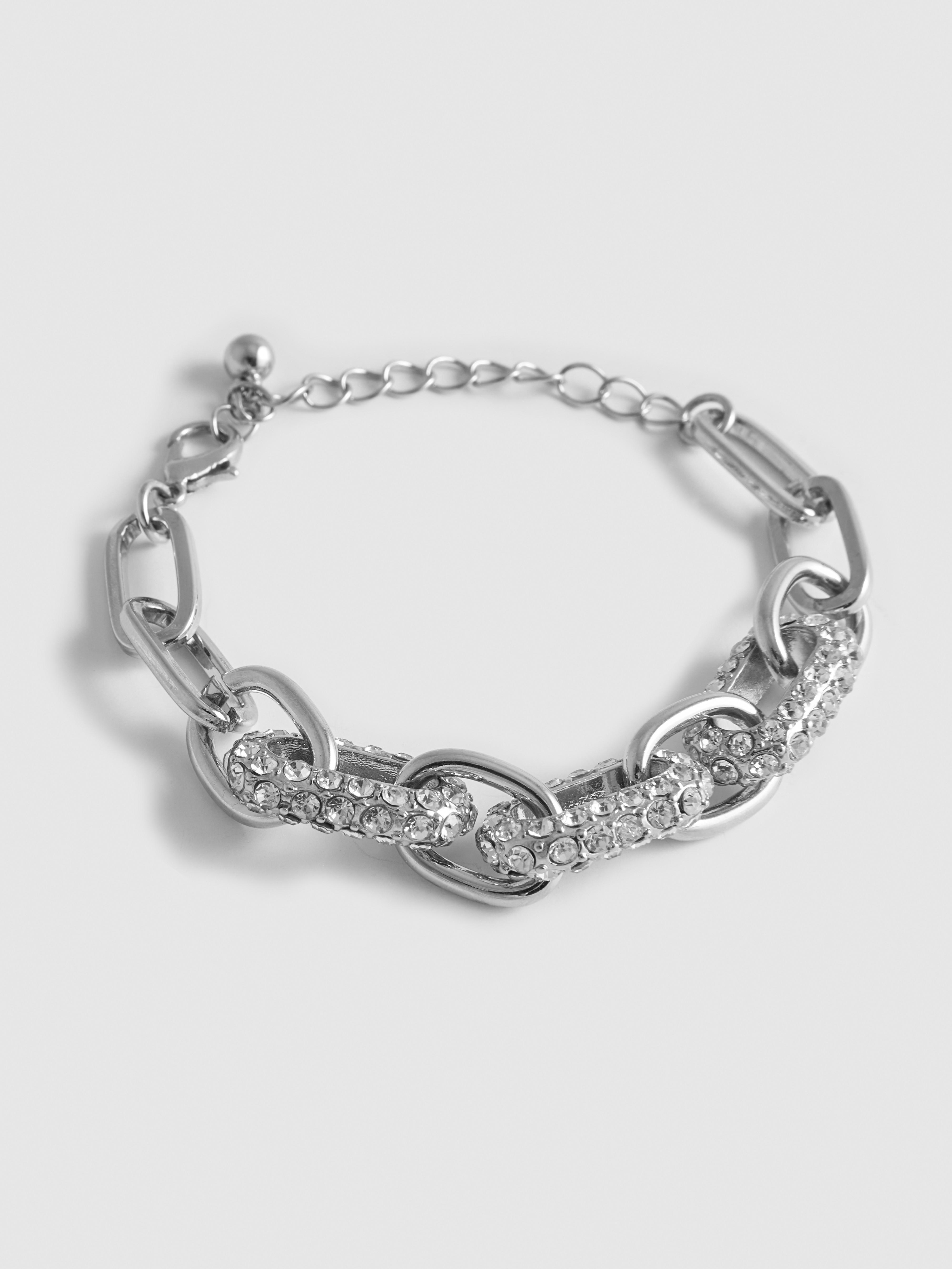 Bracciale a catena con strass