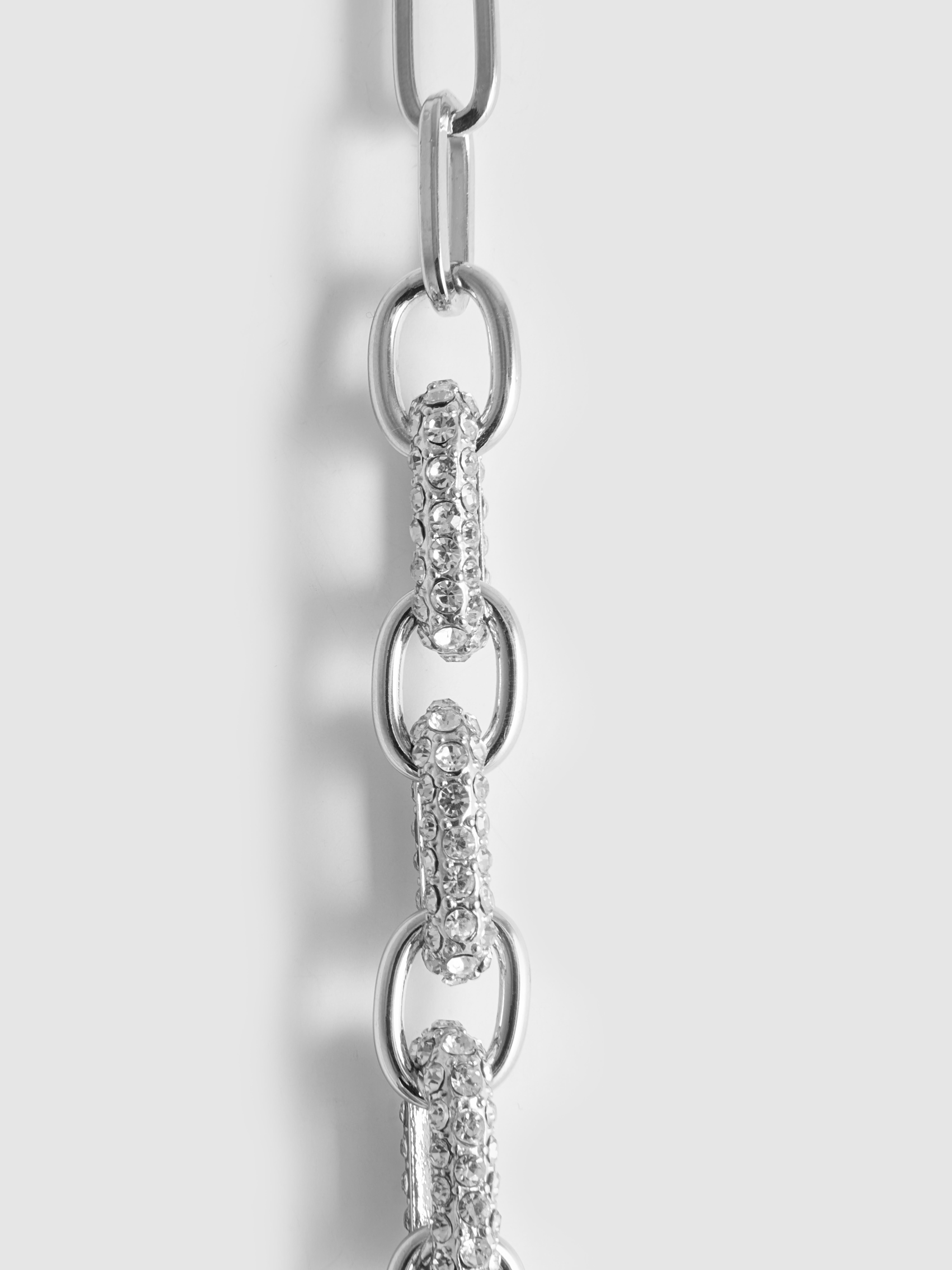 Bracciale a catena con strass