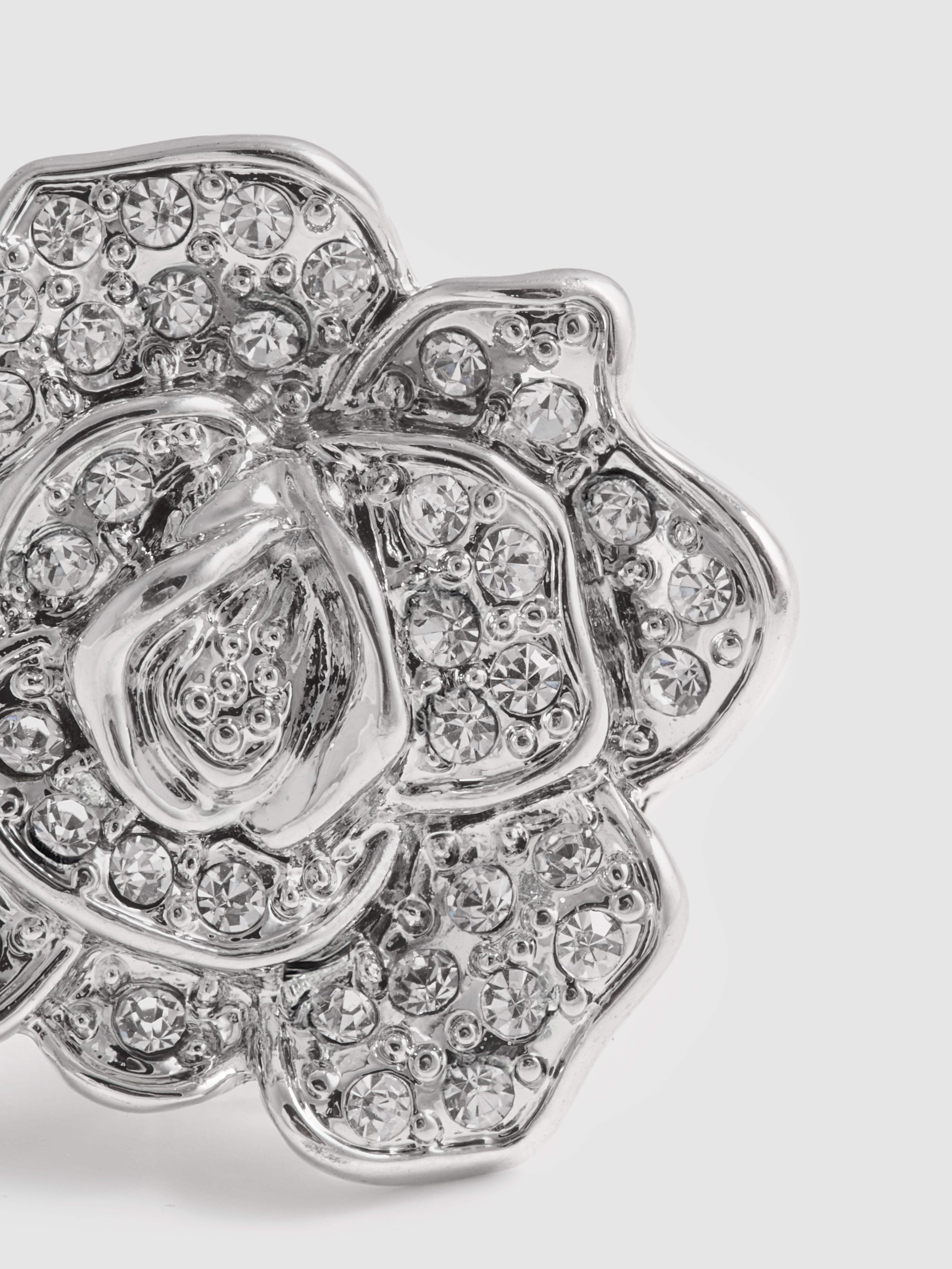 Floral Diamanté Ring