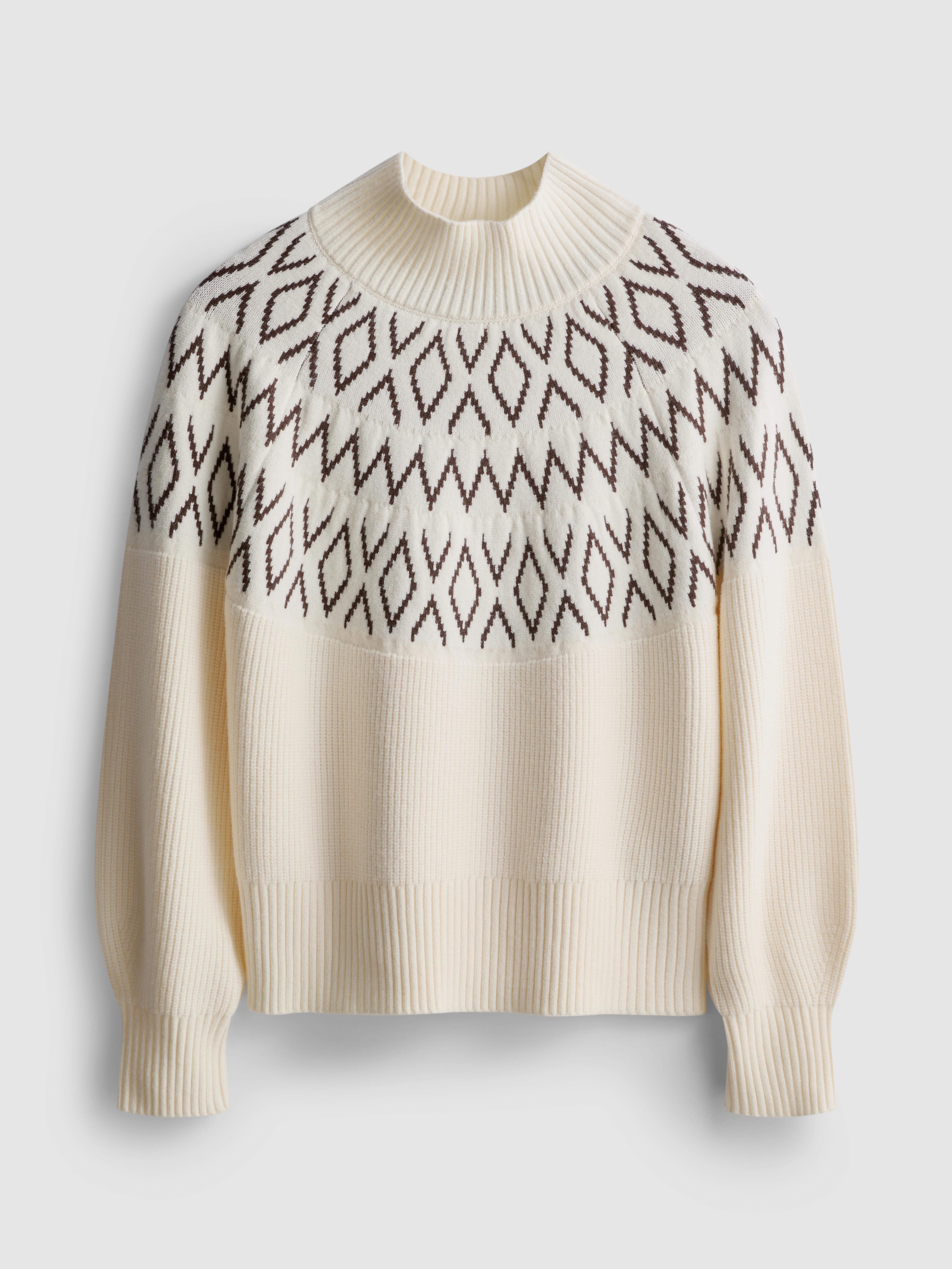 Pull à col roulé avec motif jacquard