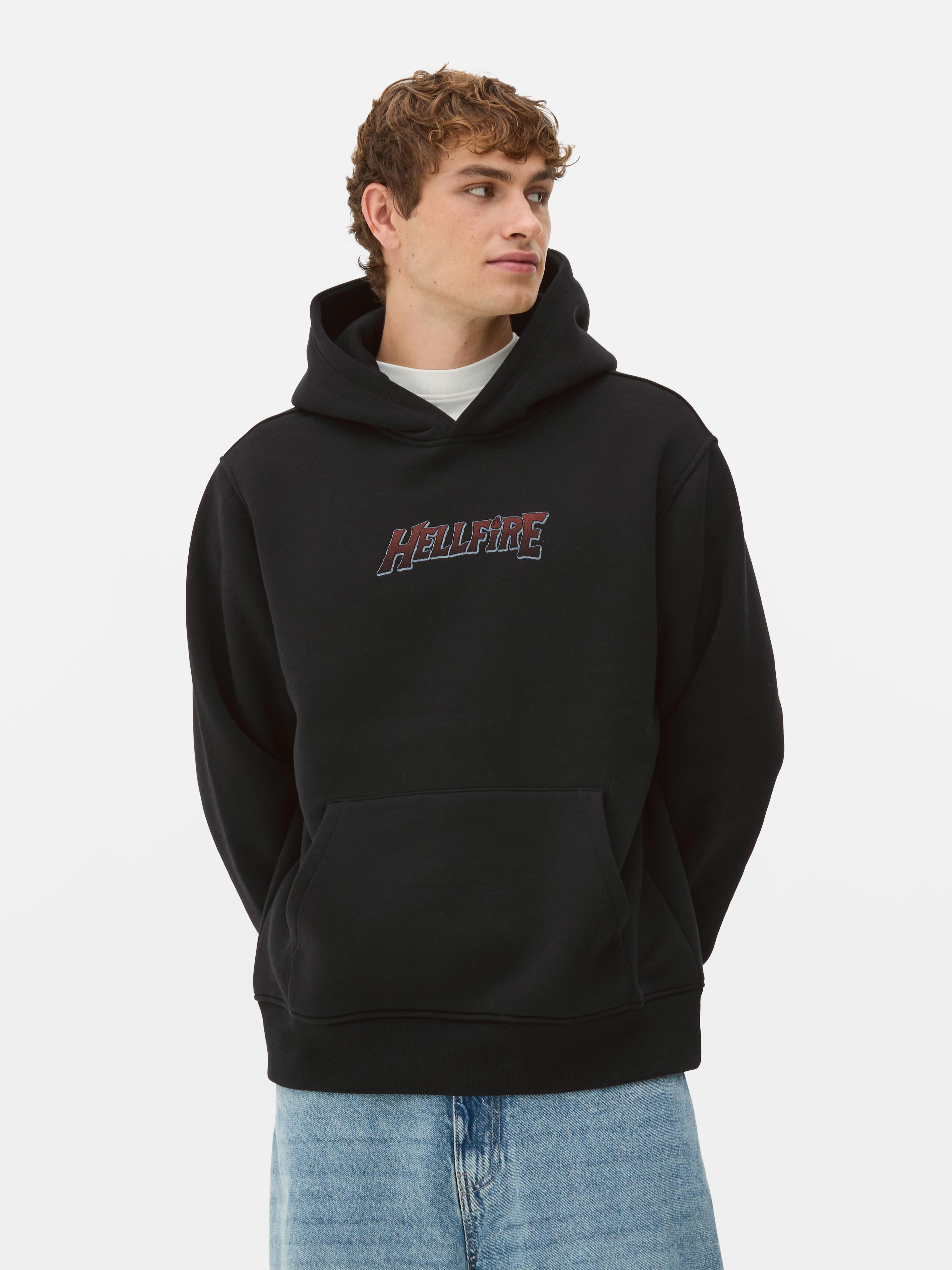 Camisola capuz gráfico Stranger Things Hellfire Club