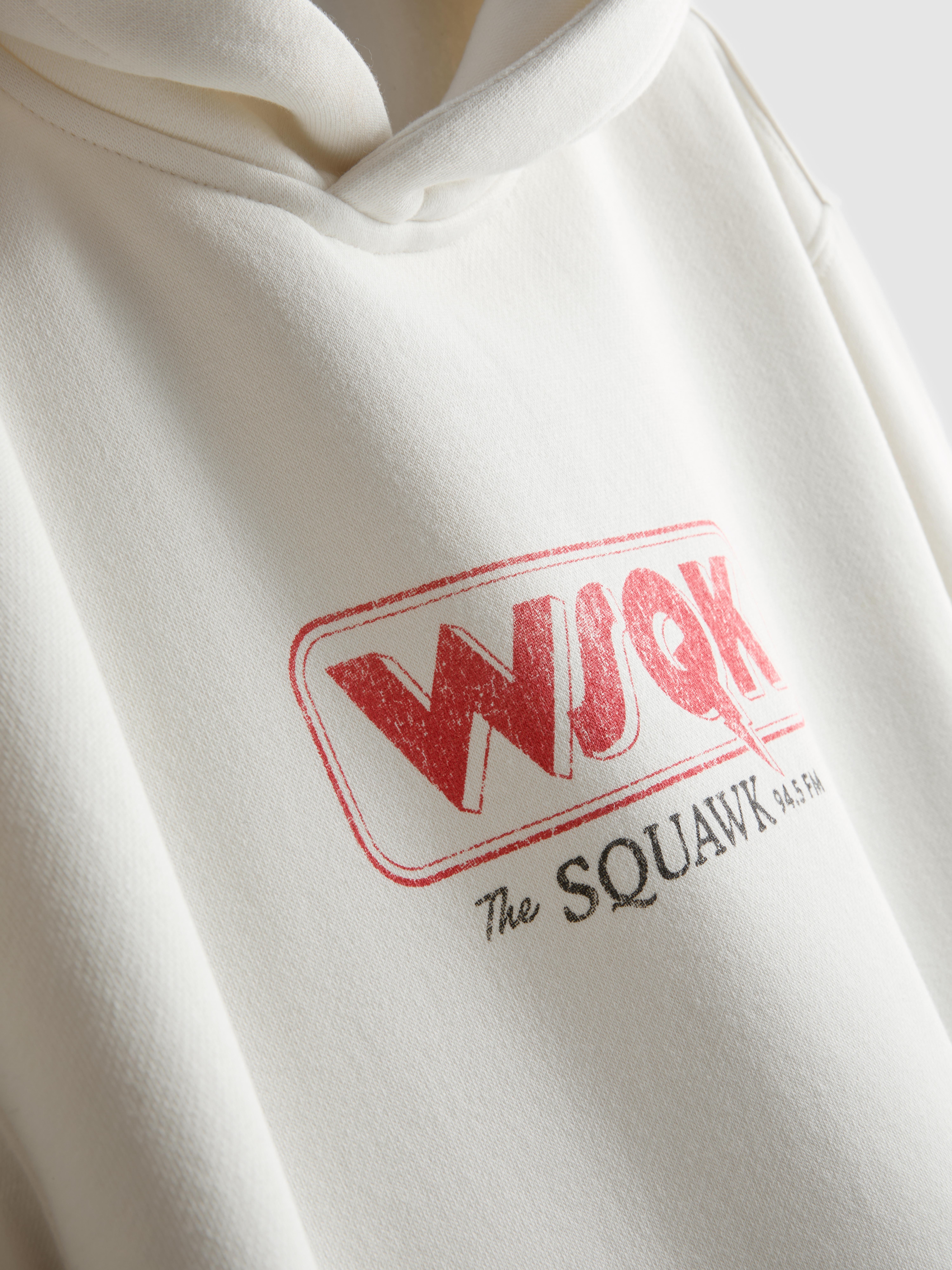 Men's Ivory Stranger Things Oversized Graphic Hoodie