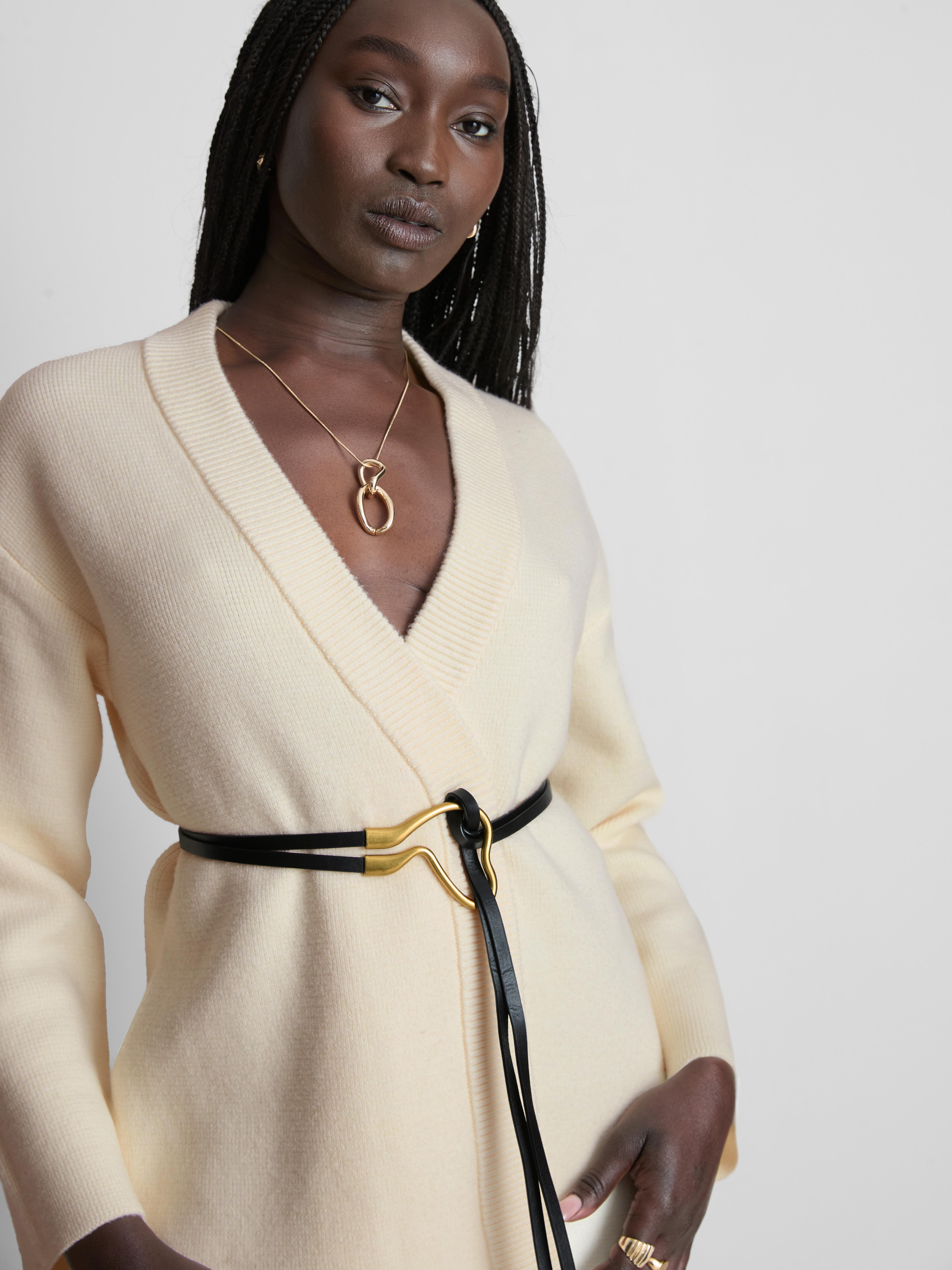Belted D-Ring Cardigan