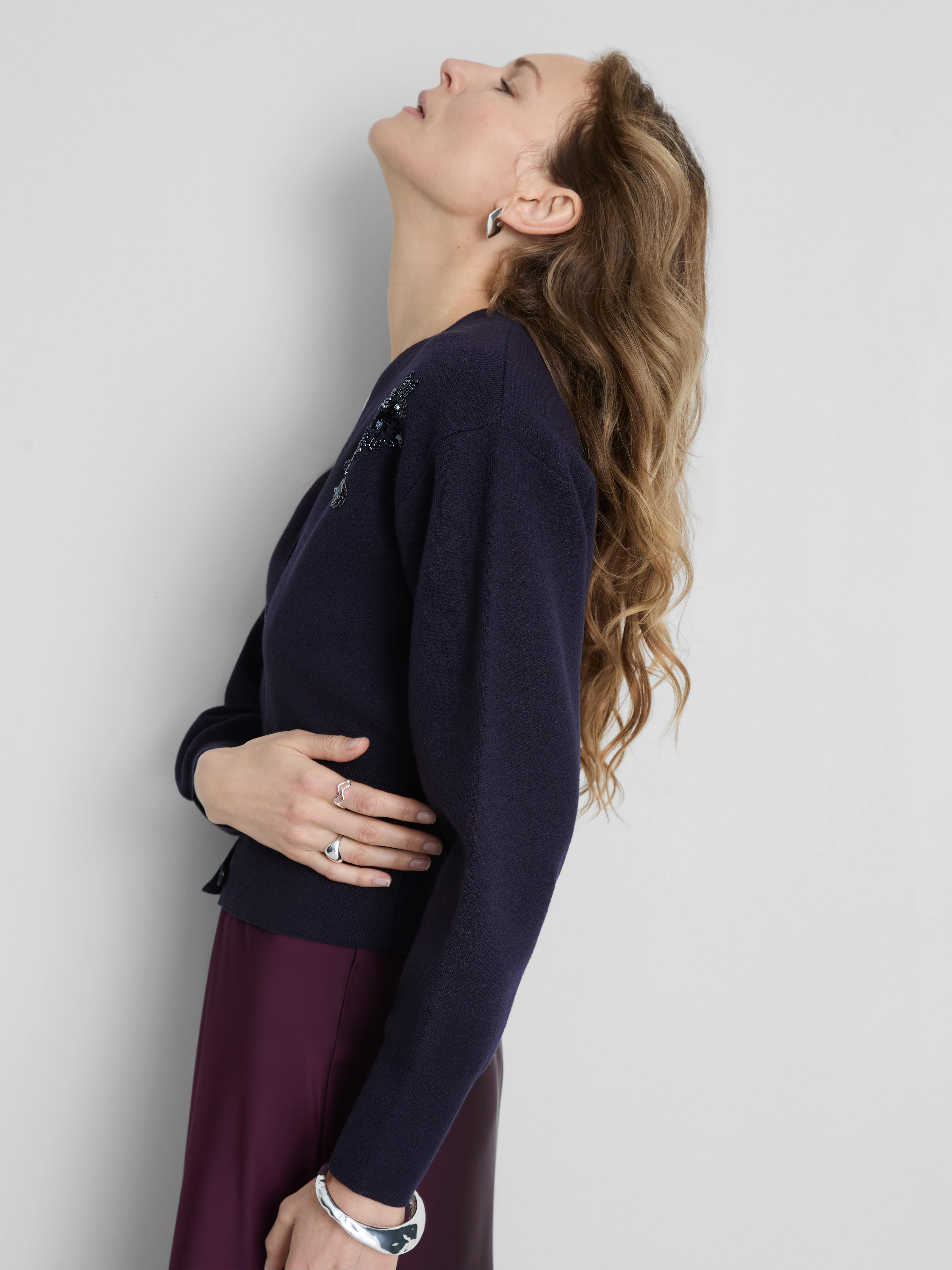 Beaded Floral Embroidered Cardigan