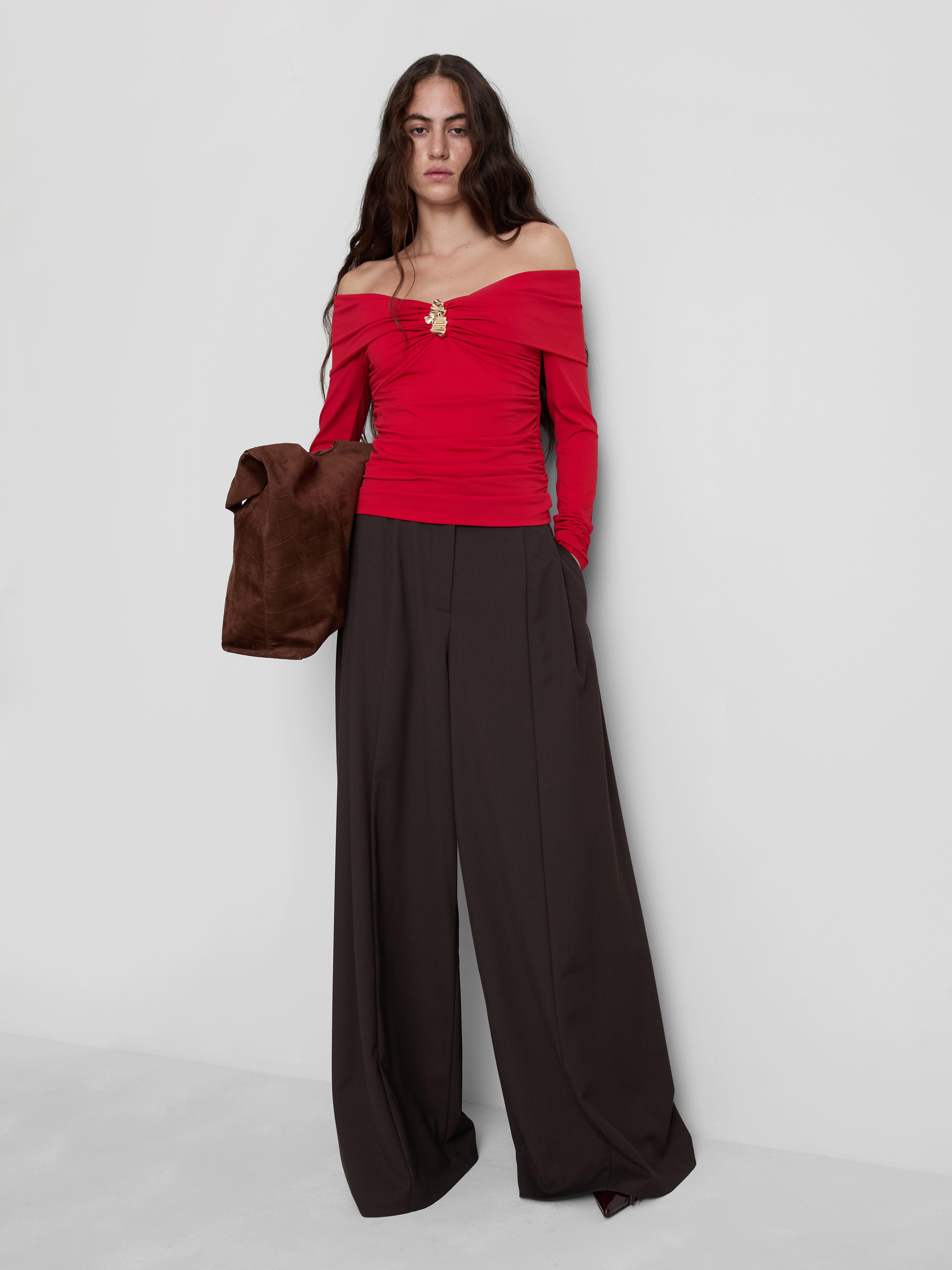 Ruched Bardot Top