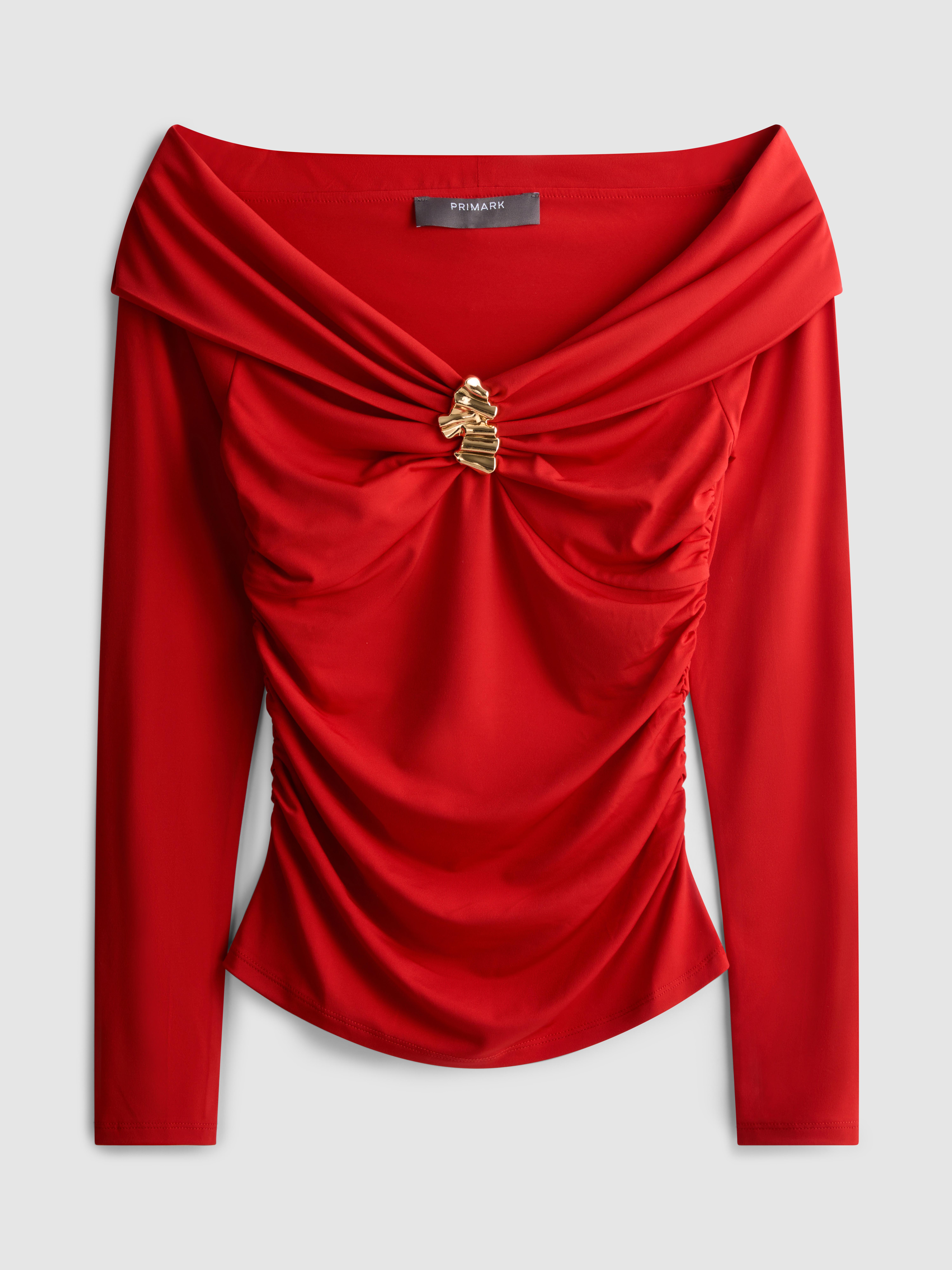 Ruched Bardot Top