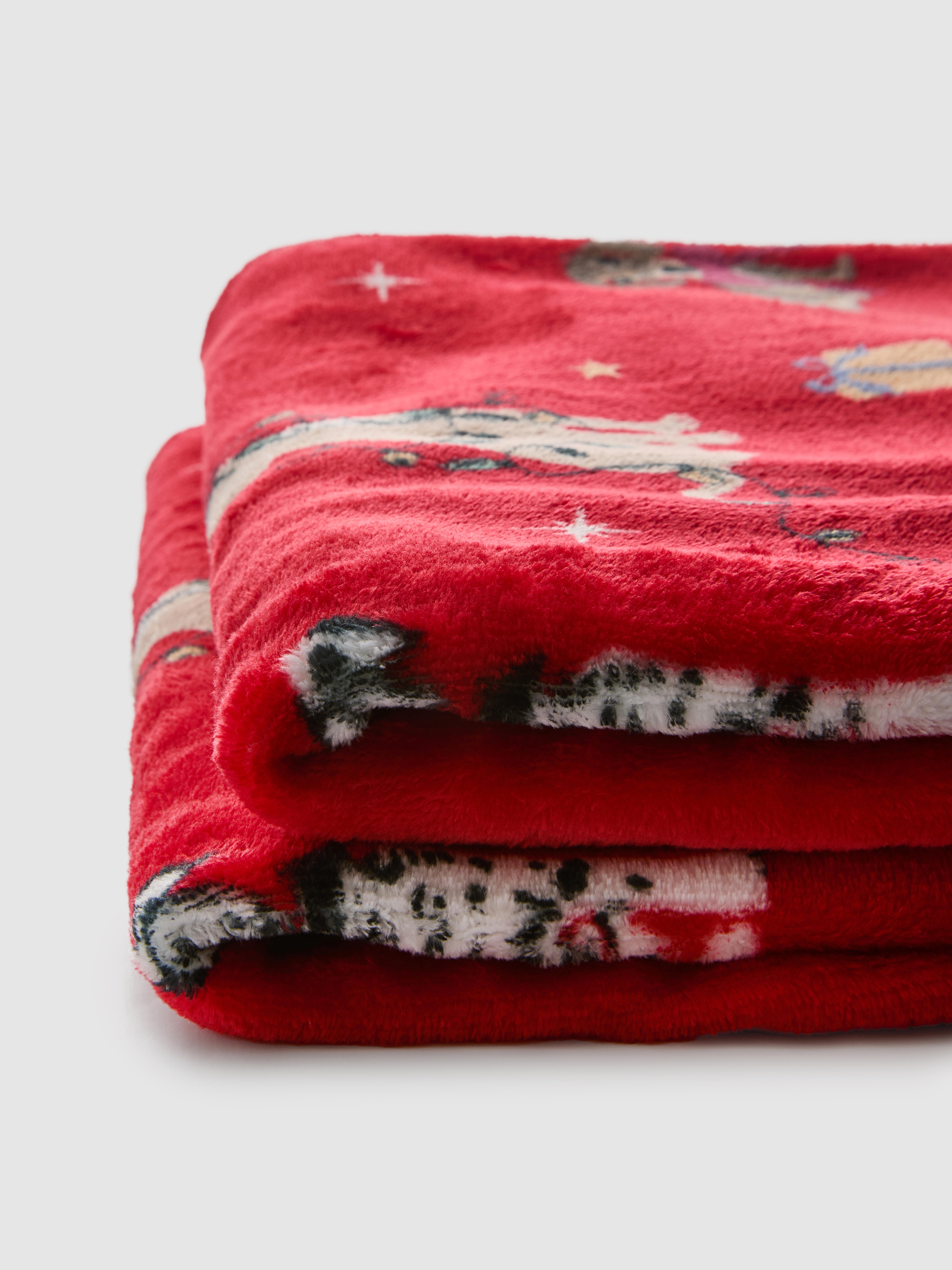 Couverture de Noël à motif chien