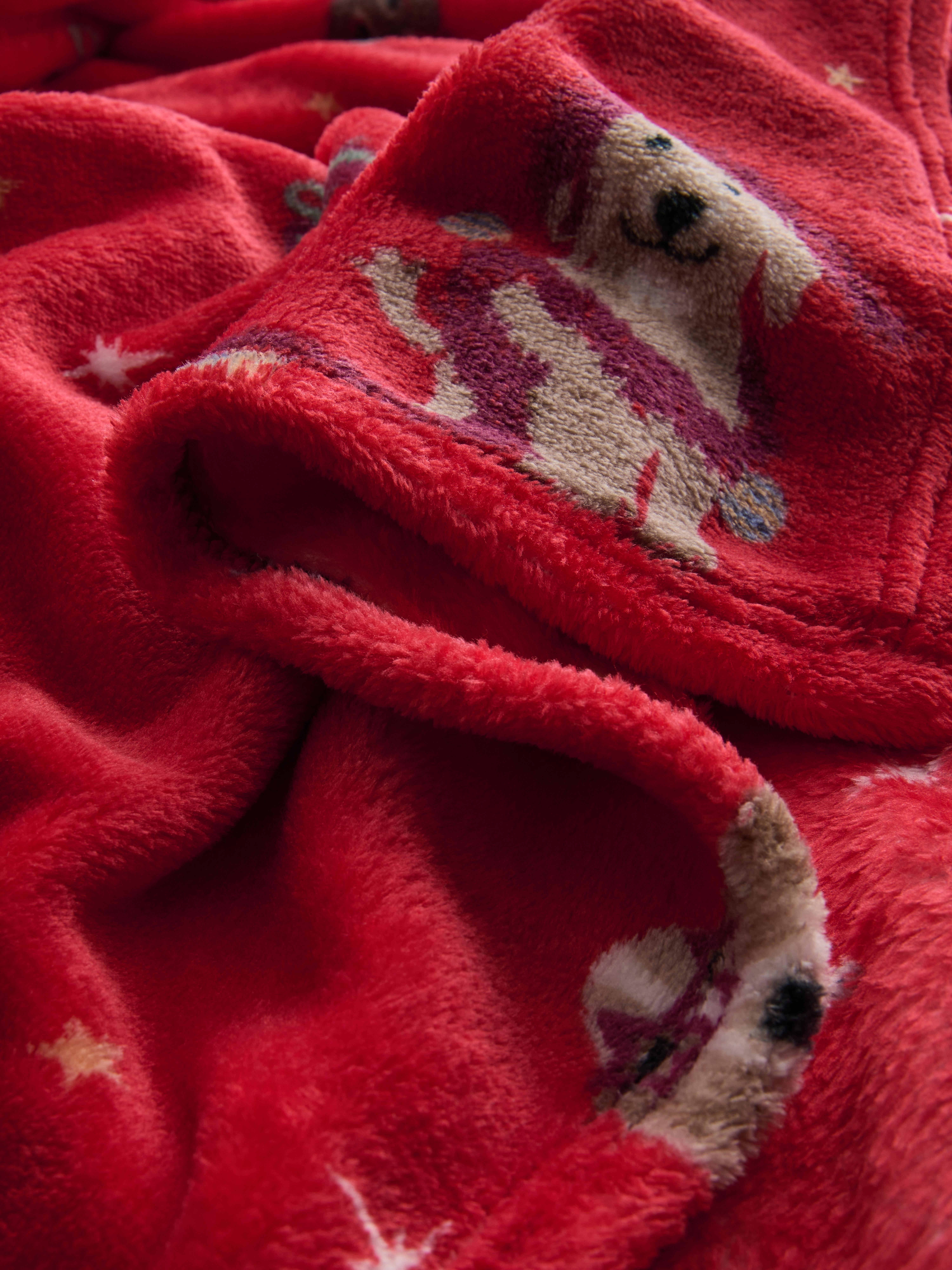 Couverture de Noël à motif chien