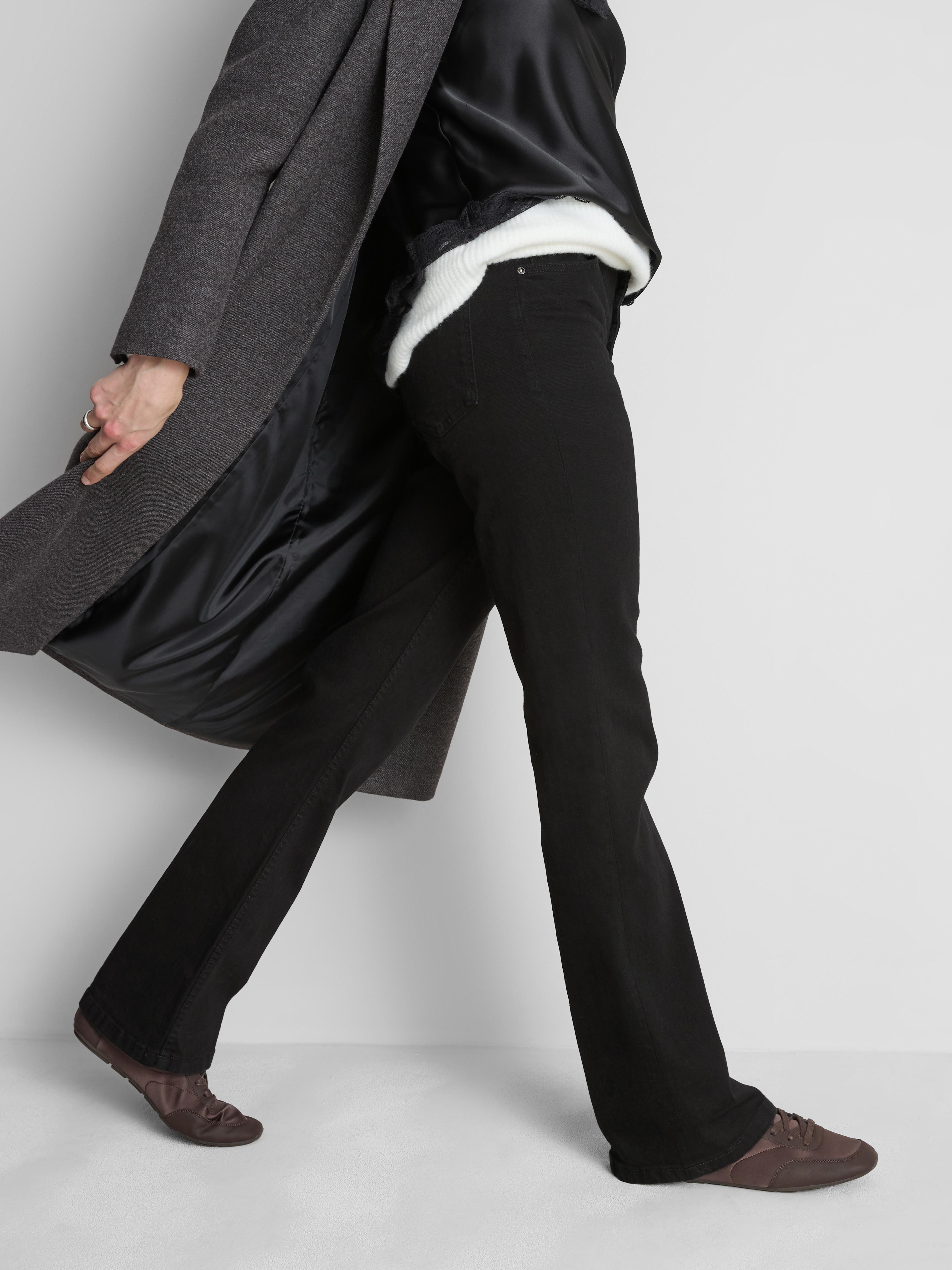 Bootcut-Jeans aus Baumwolle mit mittlerer Leibhöhe