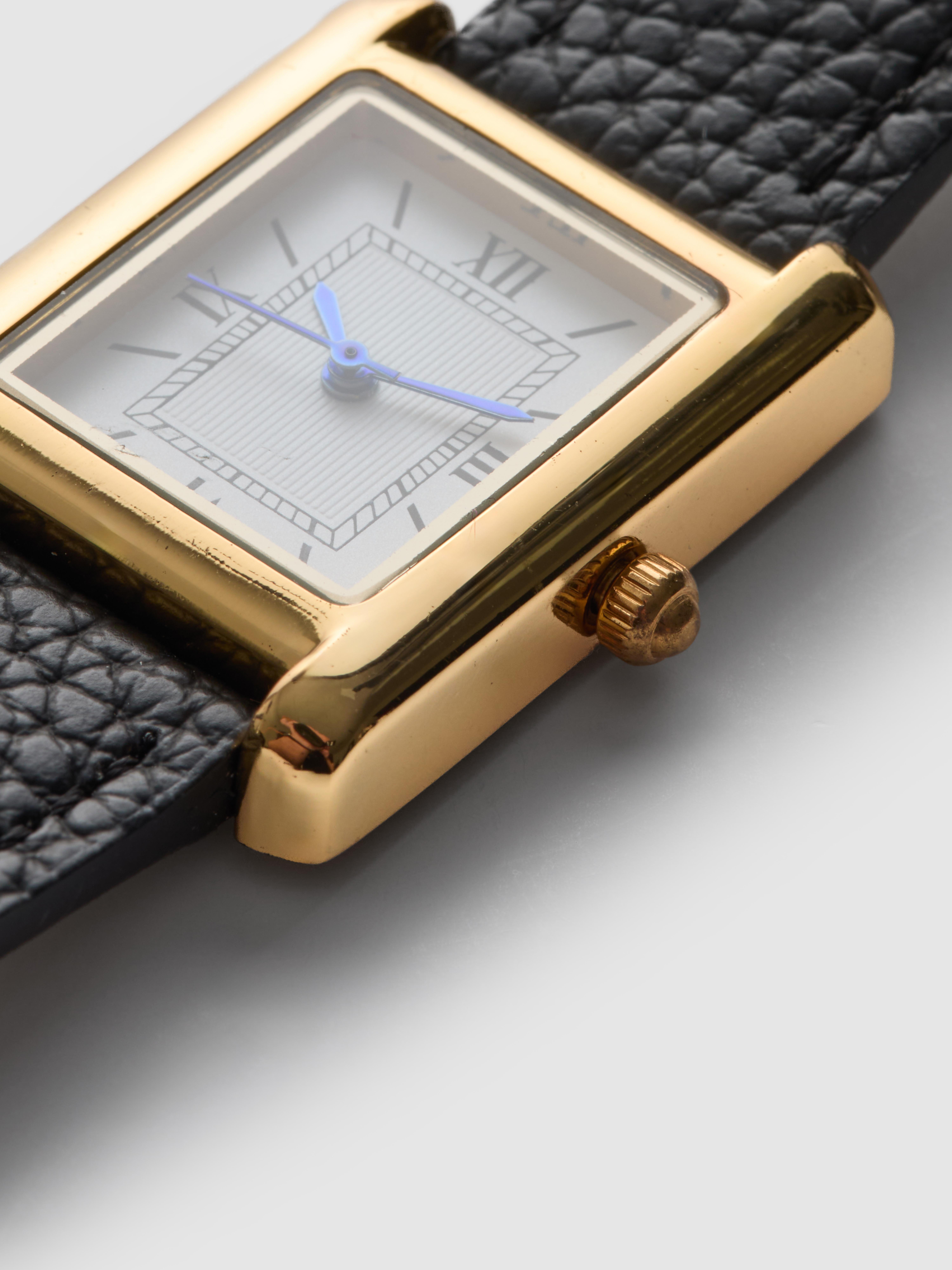 Rita Ora Rectangular Faux Leather Watch