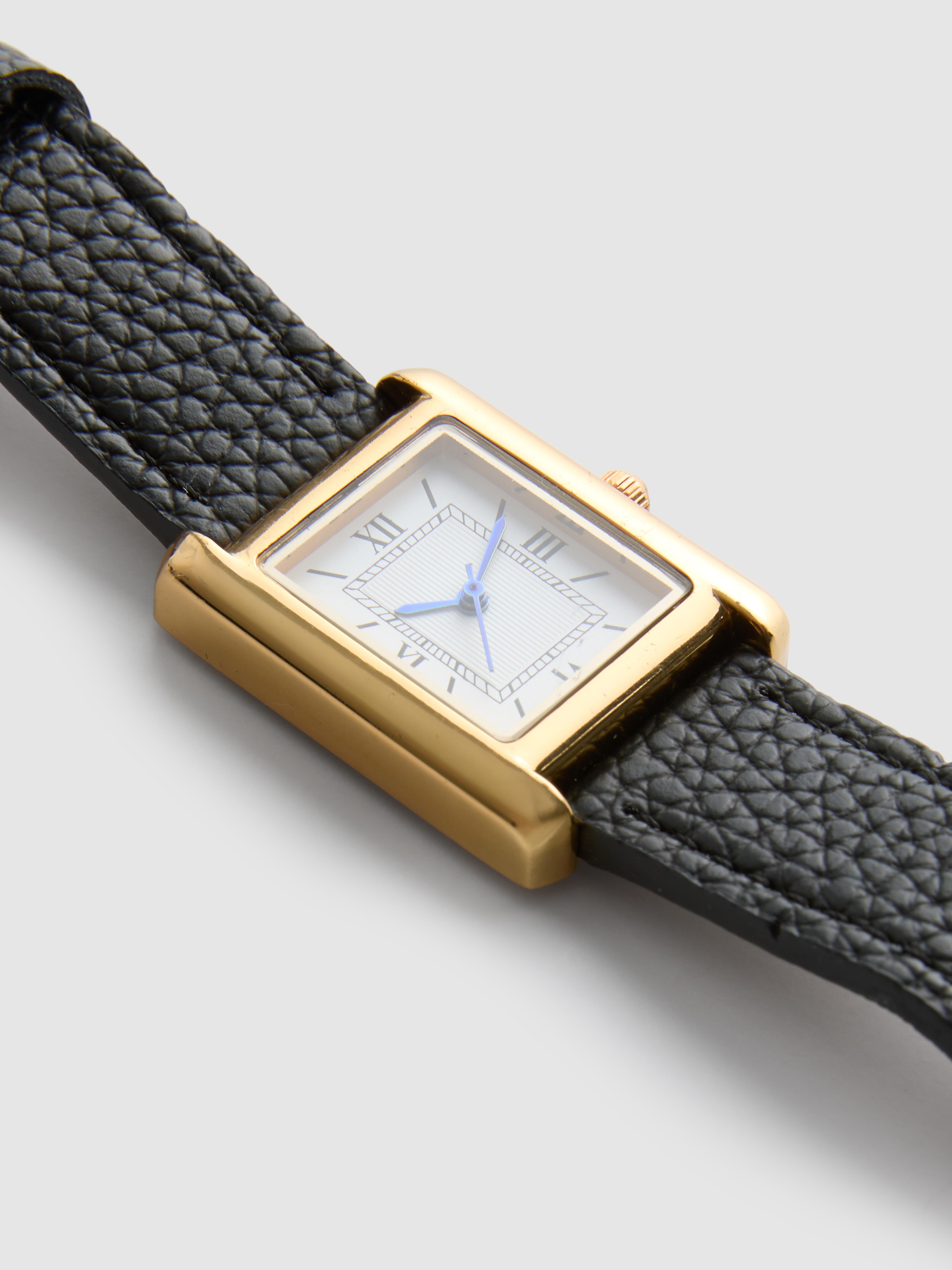 Rita Ora Rectangular Faux Leather Watch