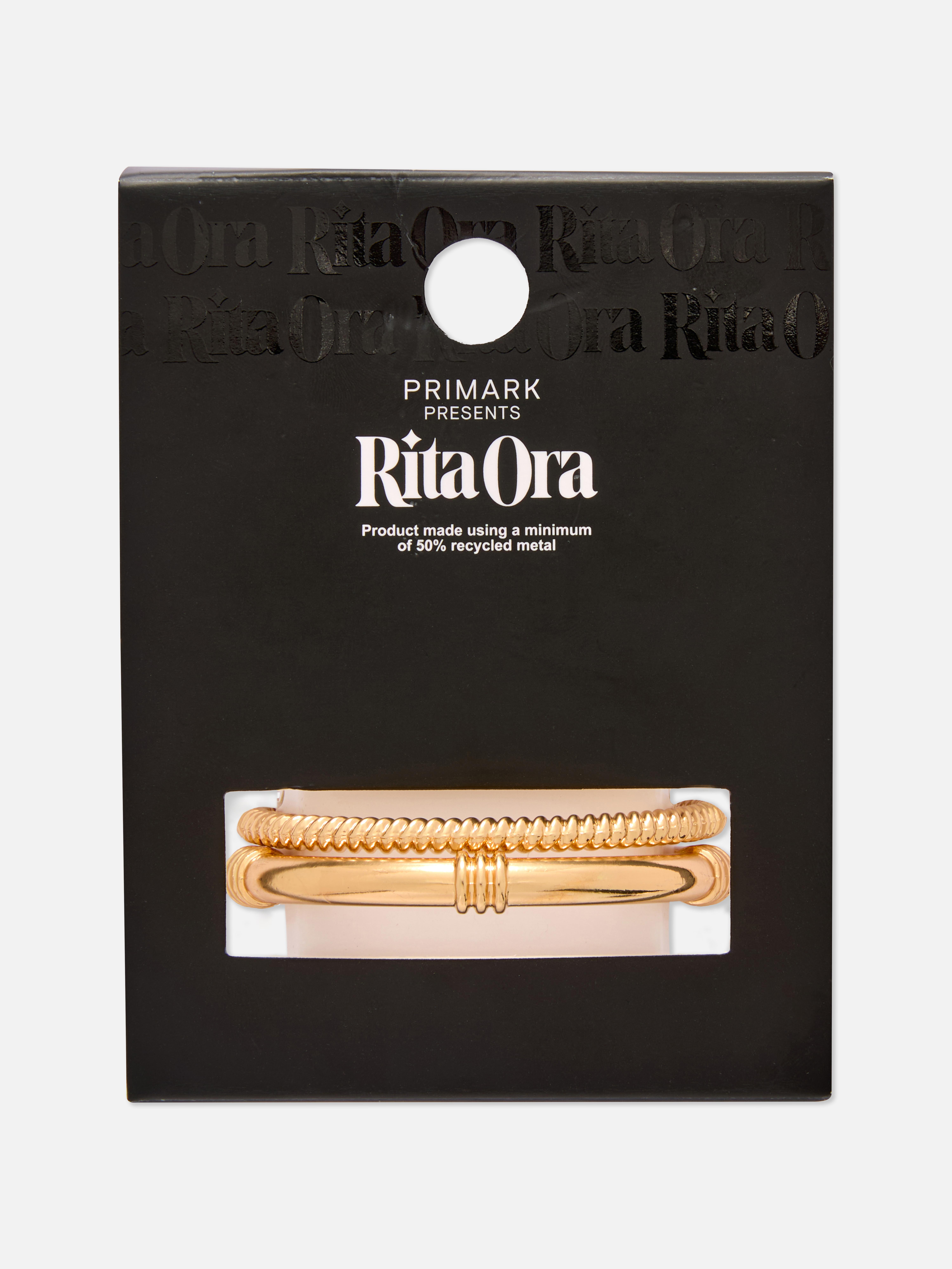 „Rita Ora“ Armreifen in verschiedenen Designs, 2er-Pack
