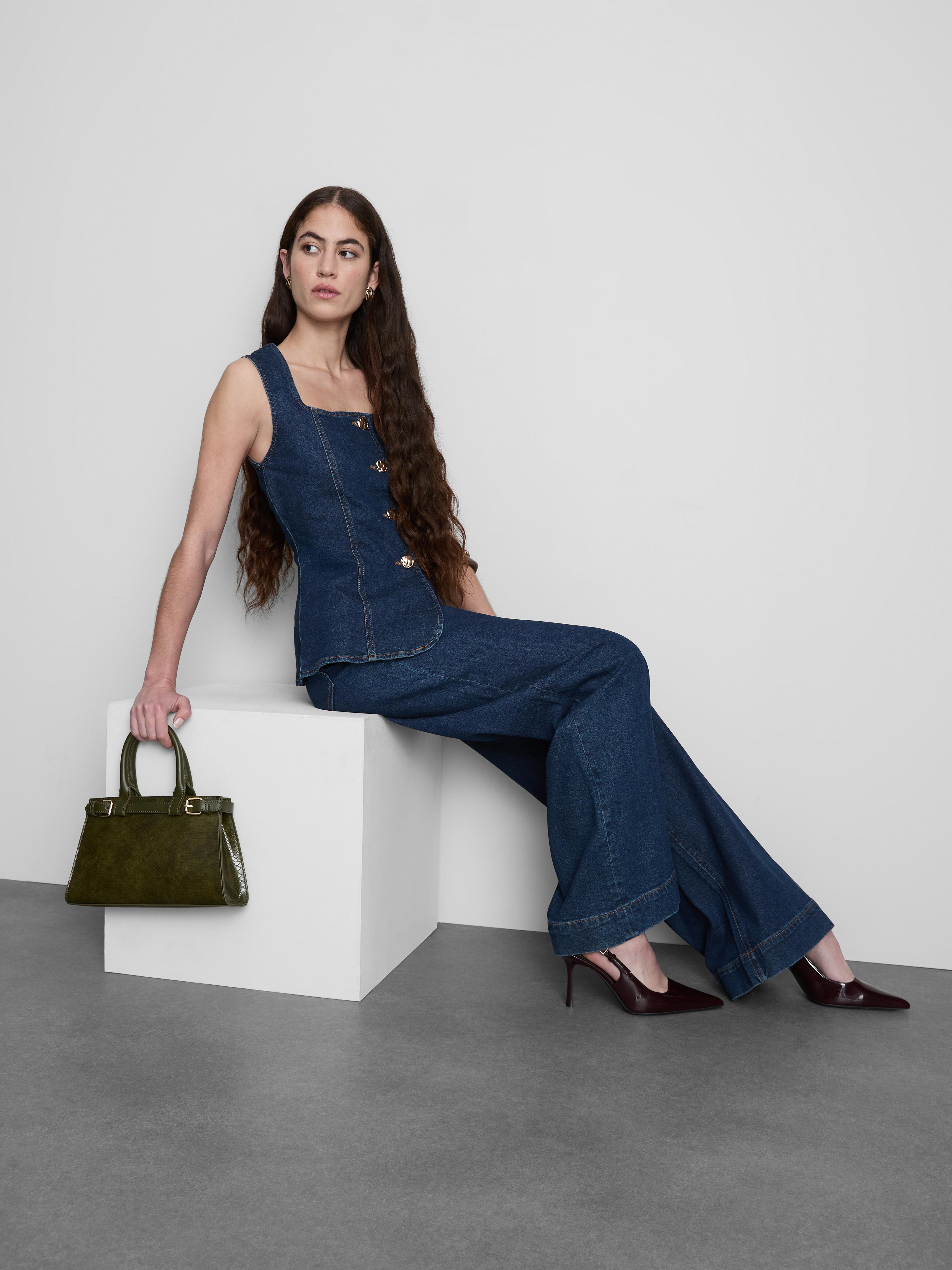 Jean large à ourlet large