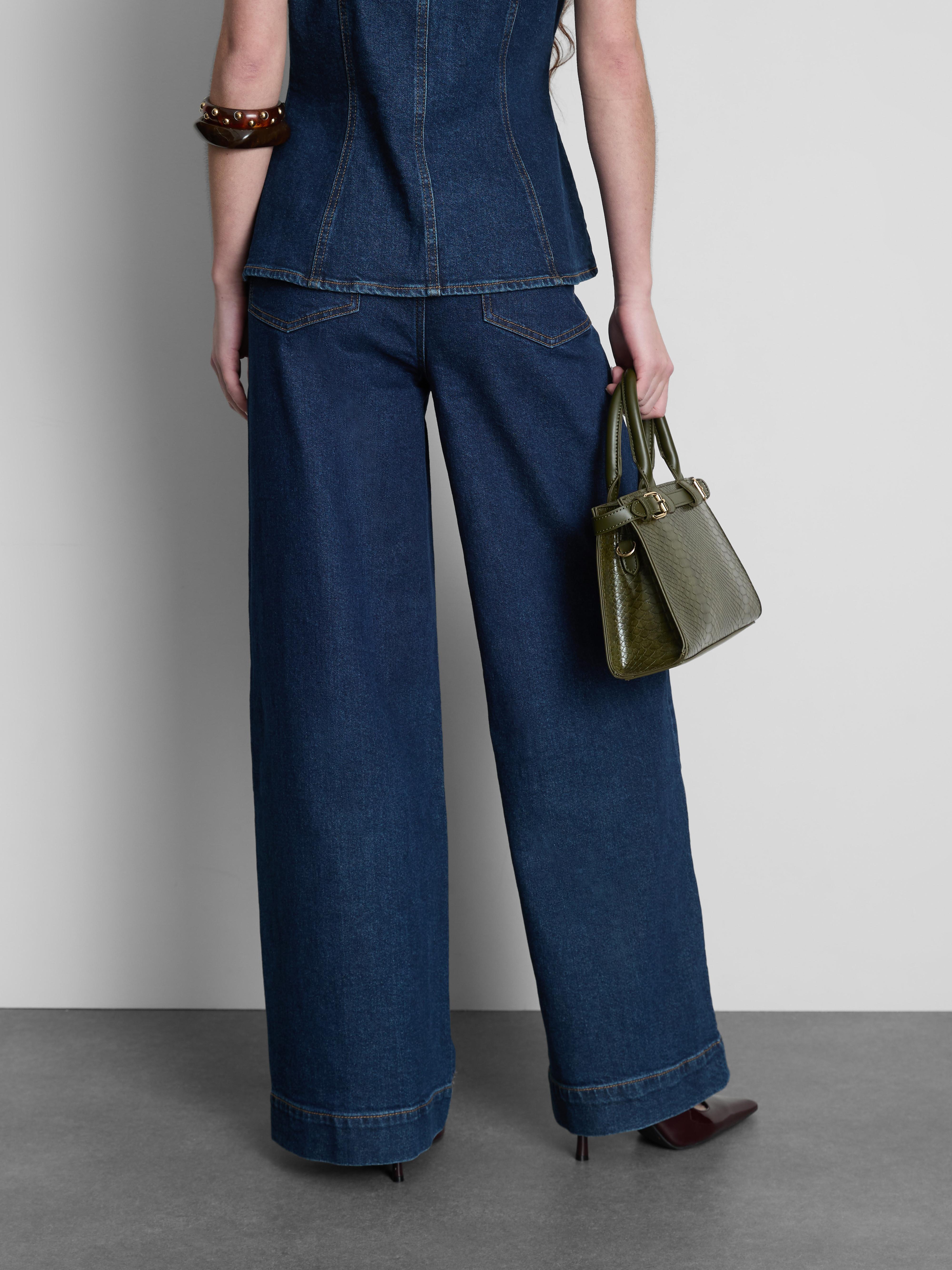 Jean large à ourlet large