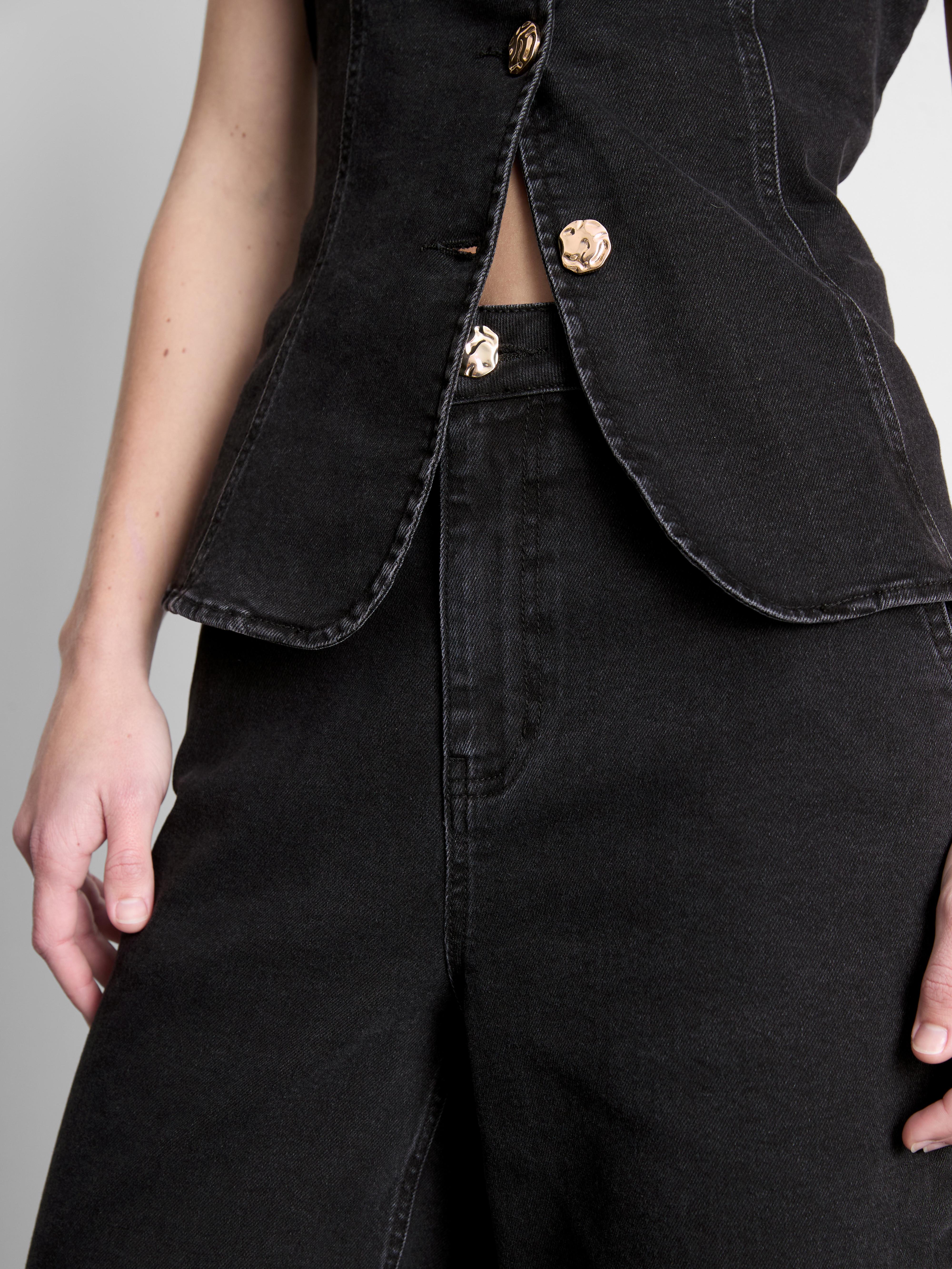 Jean large à ourlet large