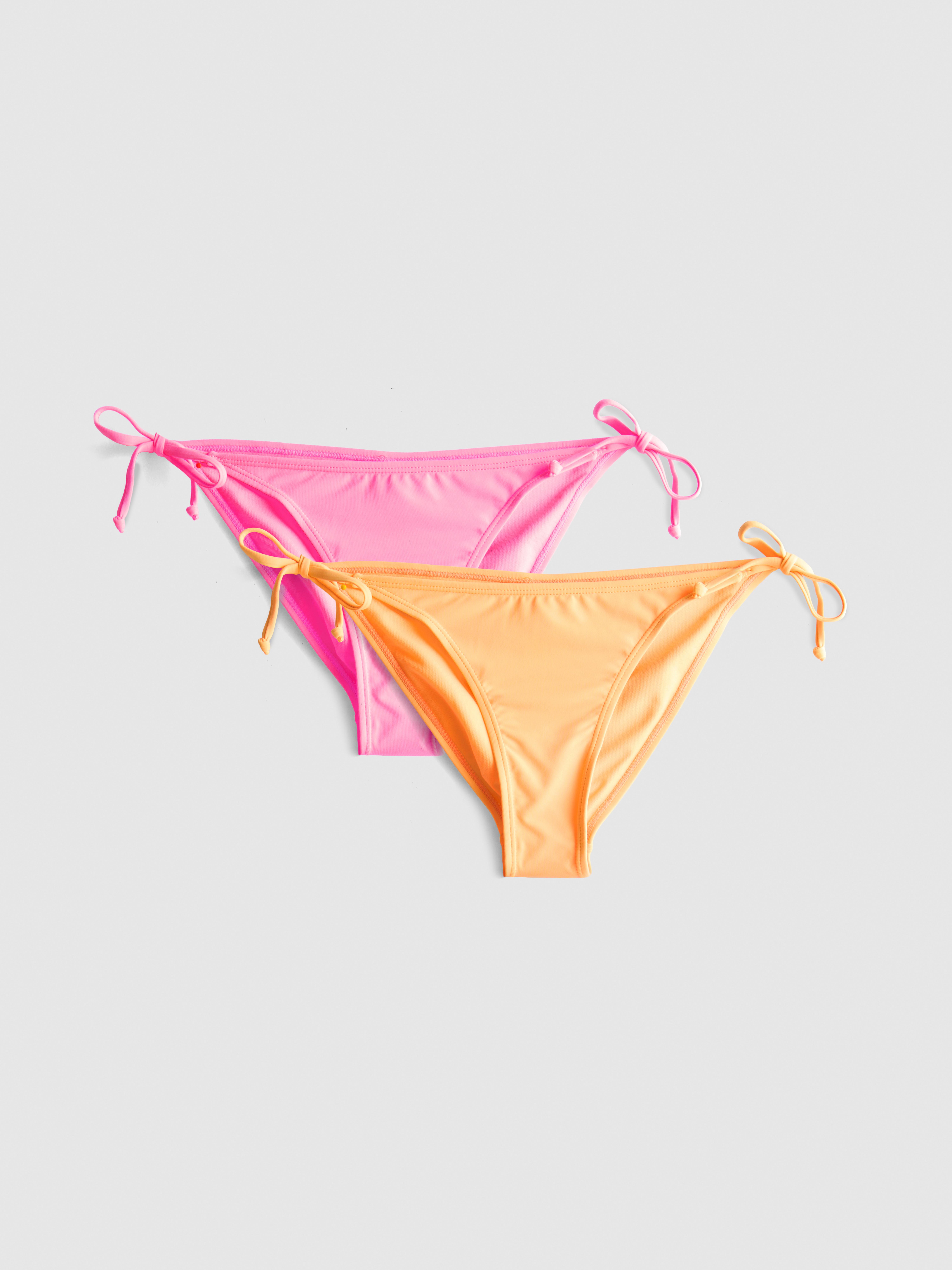 2pk Tie-Side Bikini Bottoms