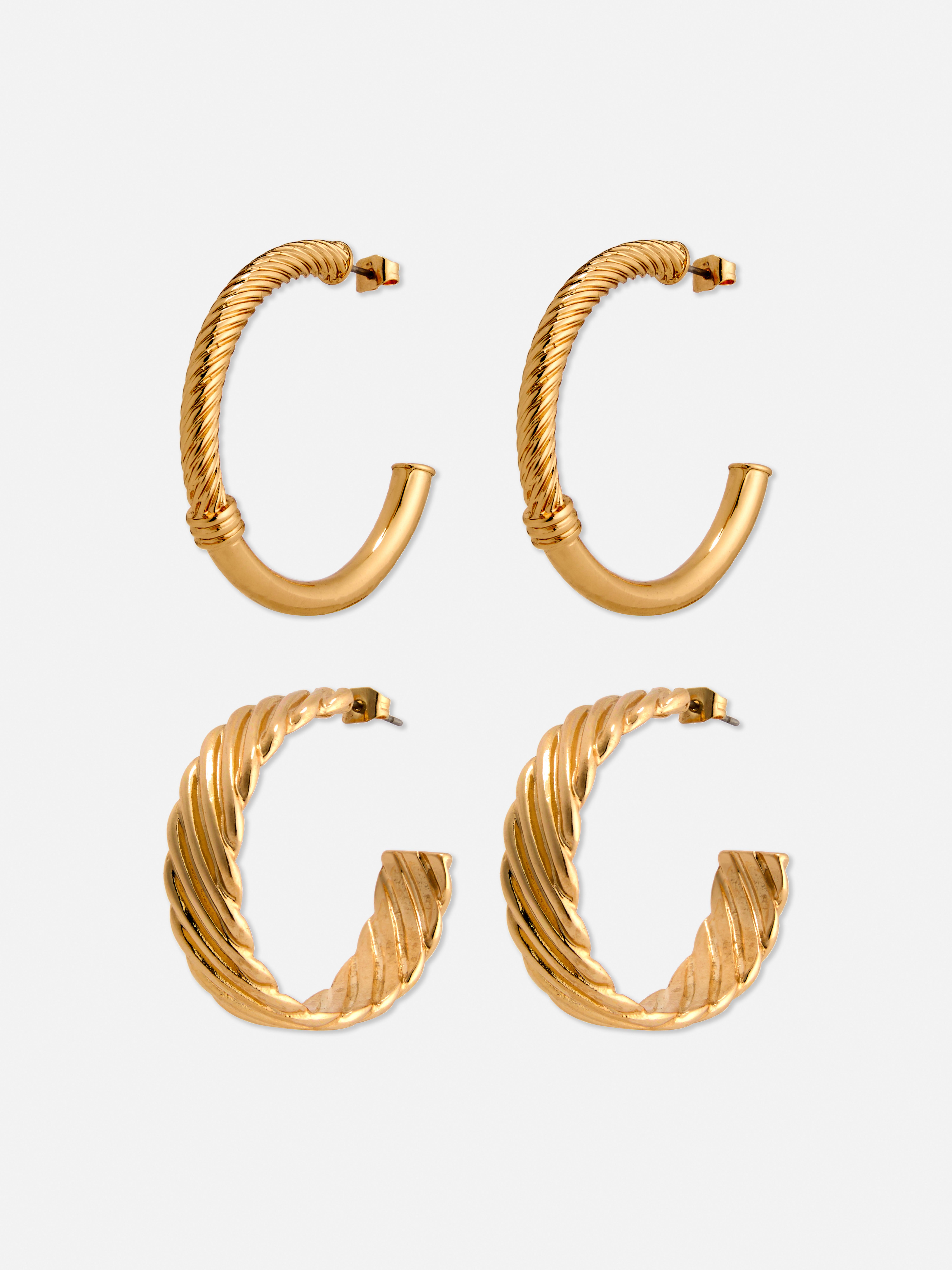 Lot de 2 créoles variées Rita Ora