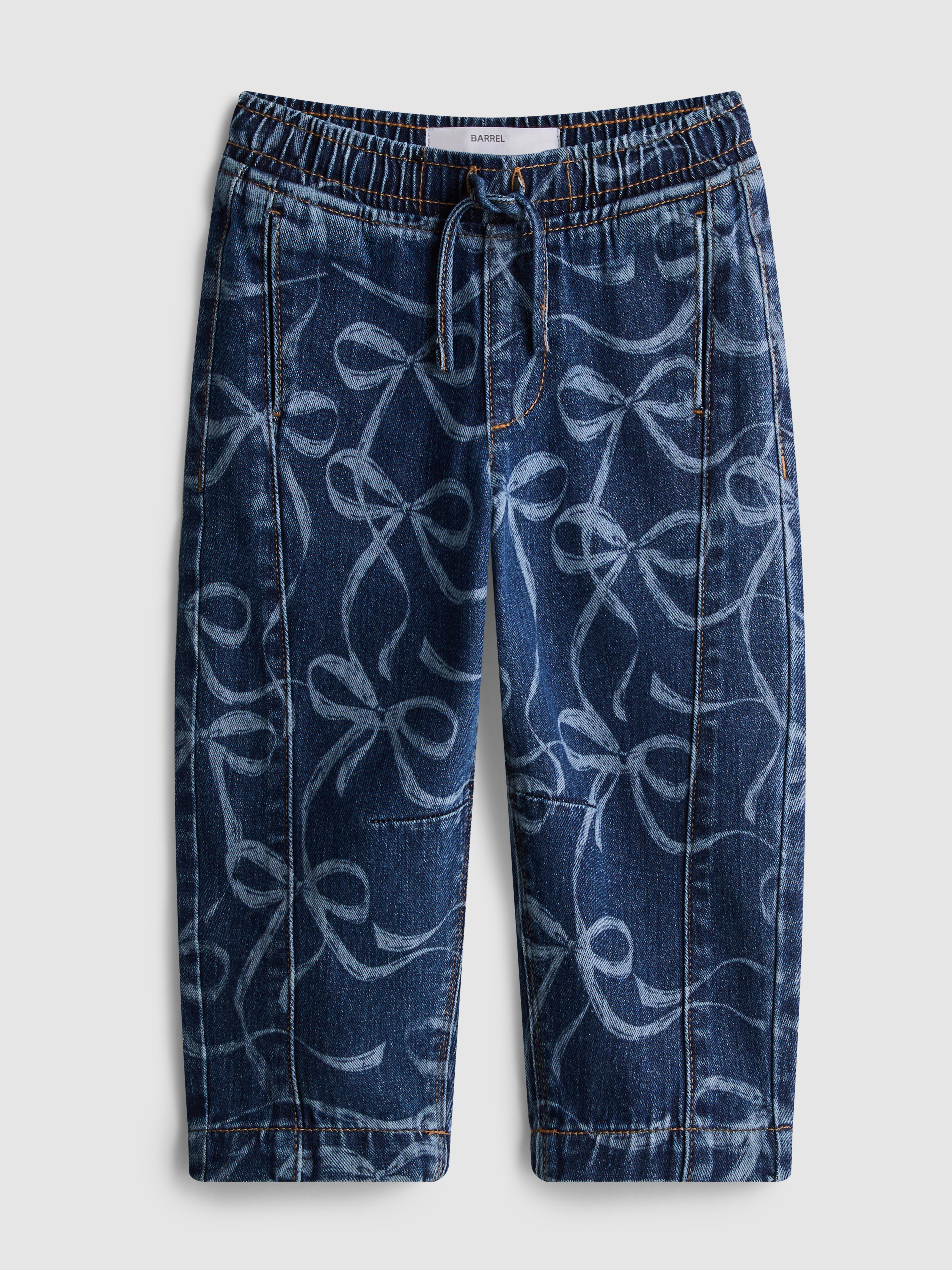 1,5 – 8 rokov | Mašličkové džínsy s laserovou potlačou