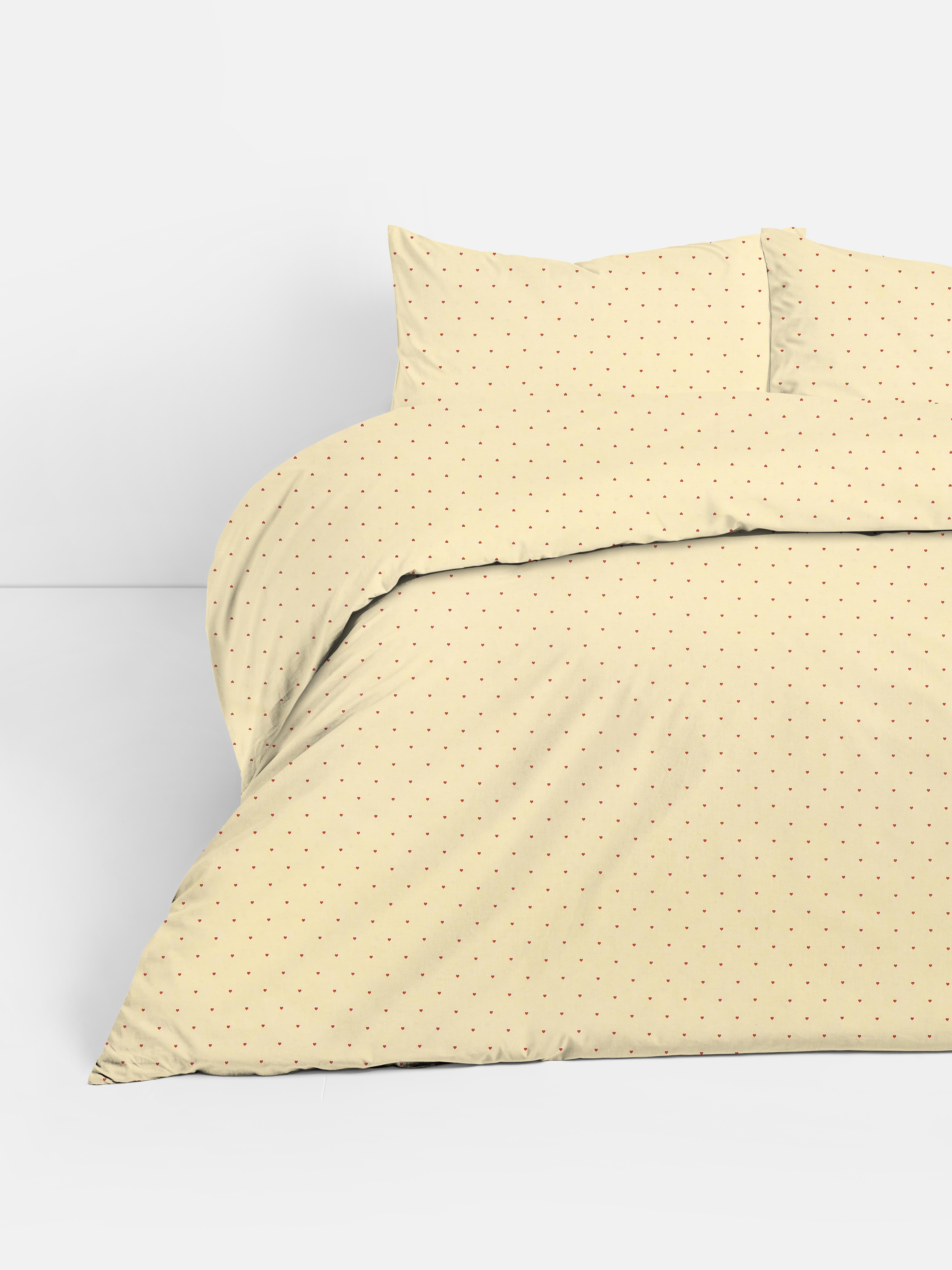Set copripiumone XXL con cuoricini
