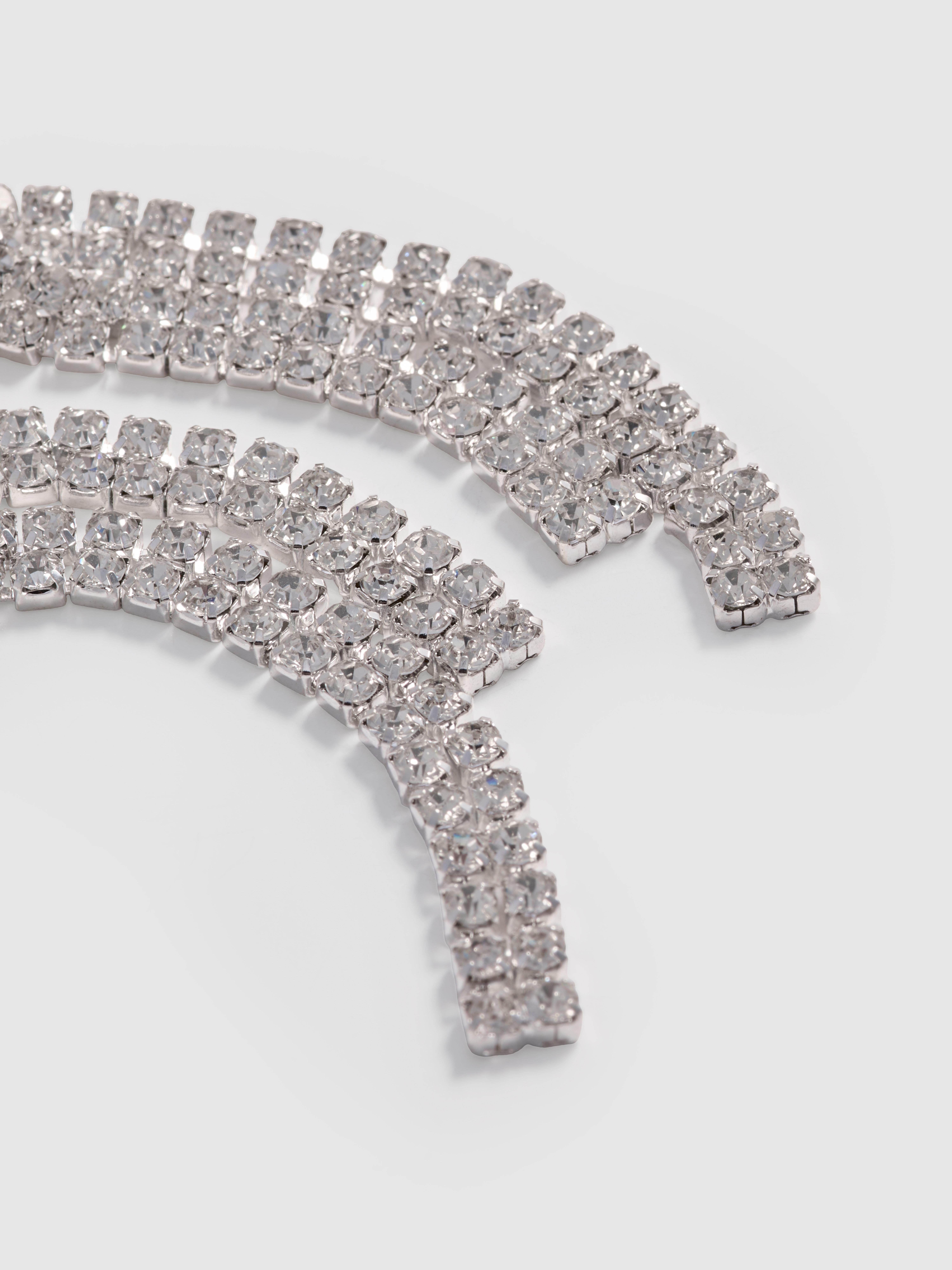 Diamanté Knot Drop Earrings