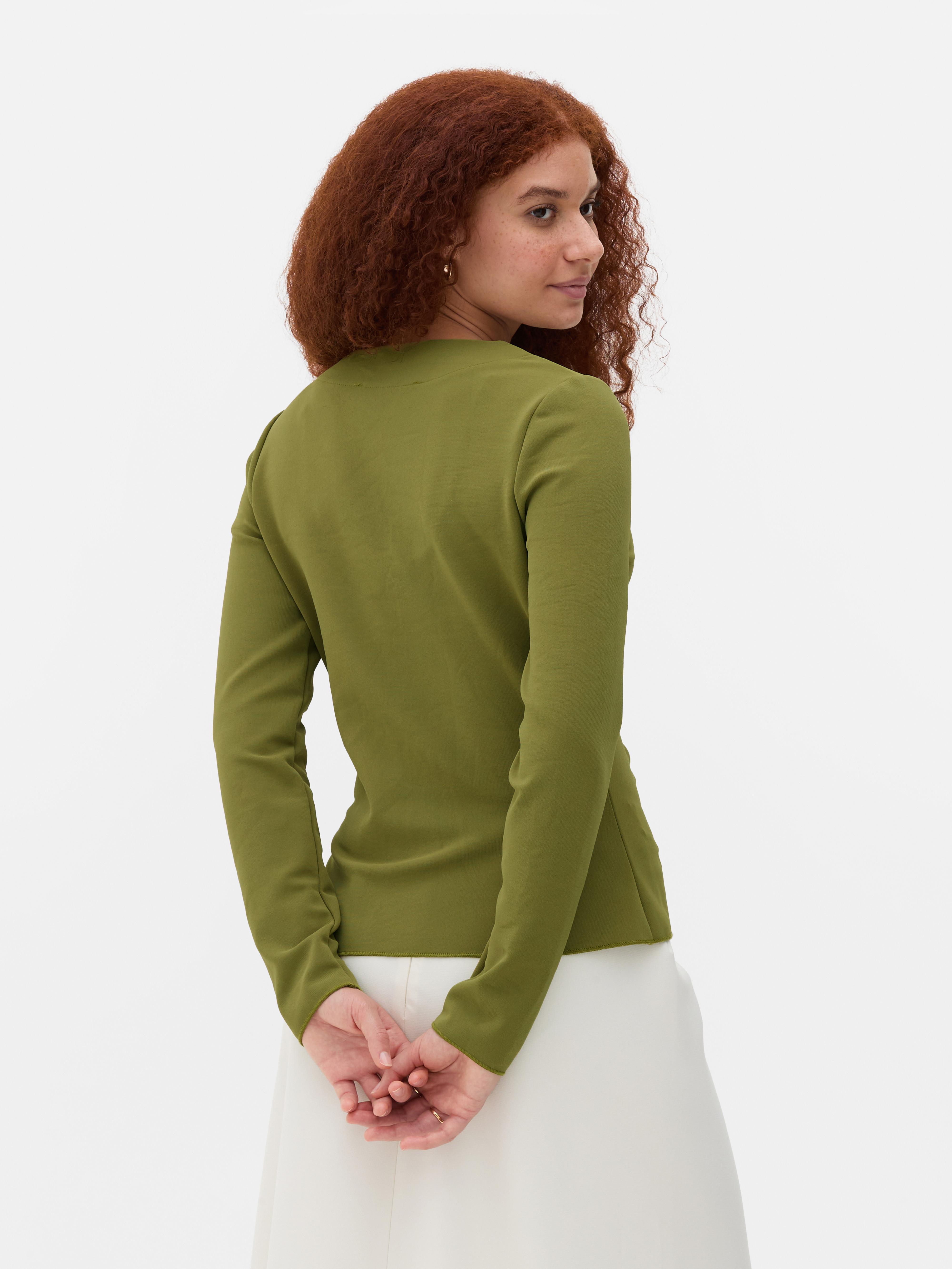 Structured V-Neck Cardigan