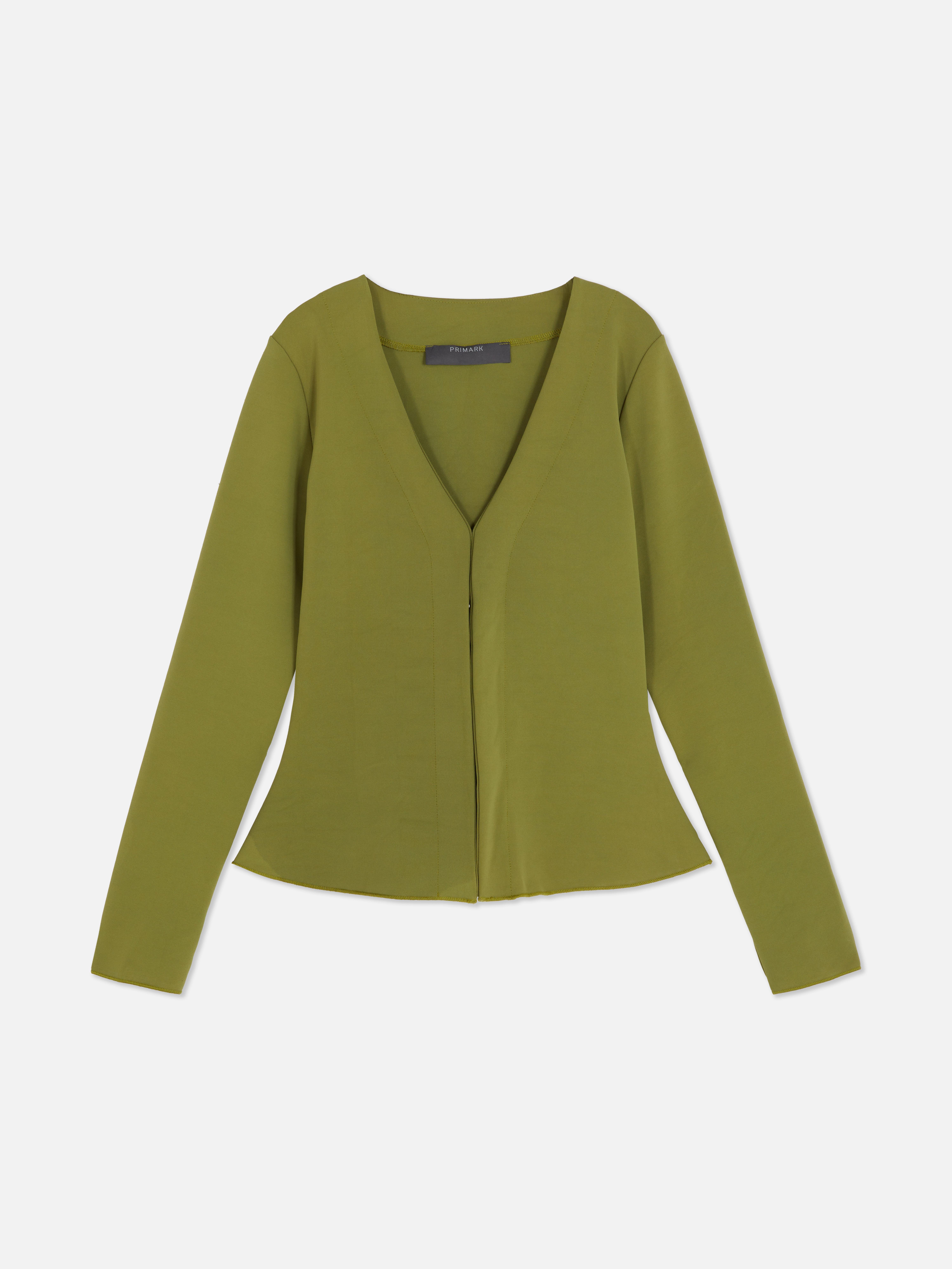 Structured V-Neck Cardigan