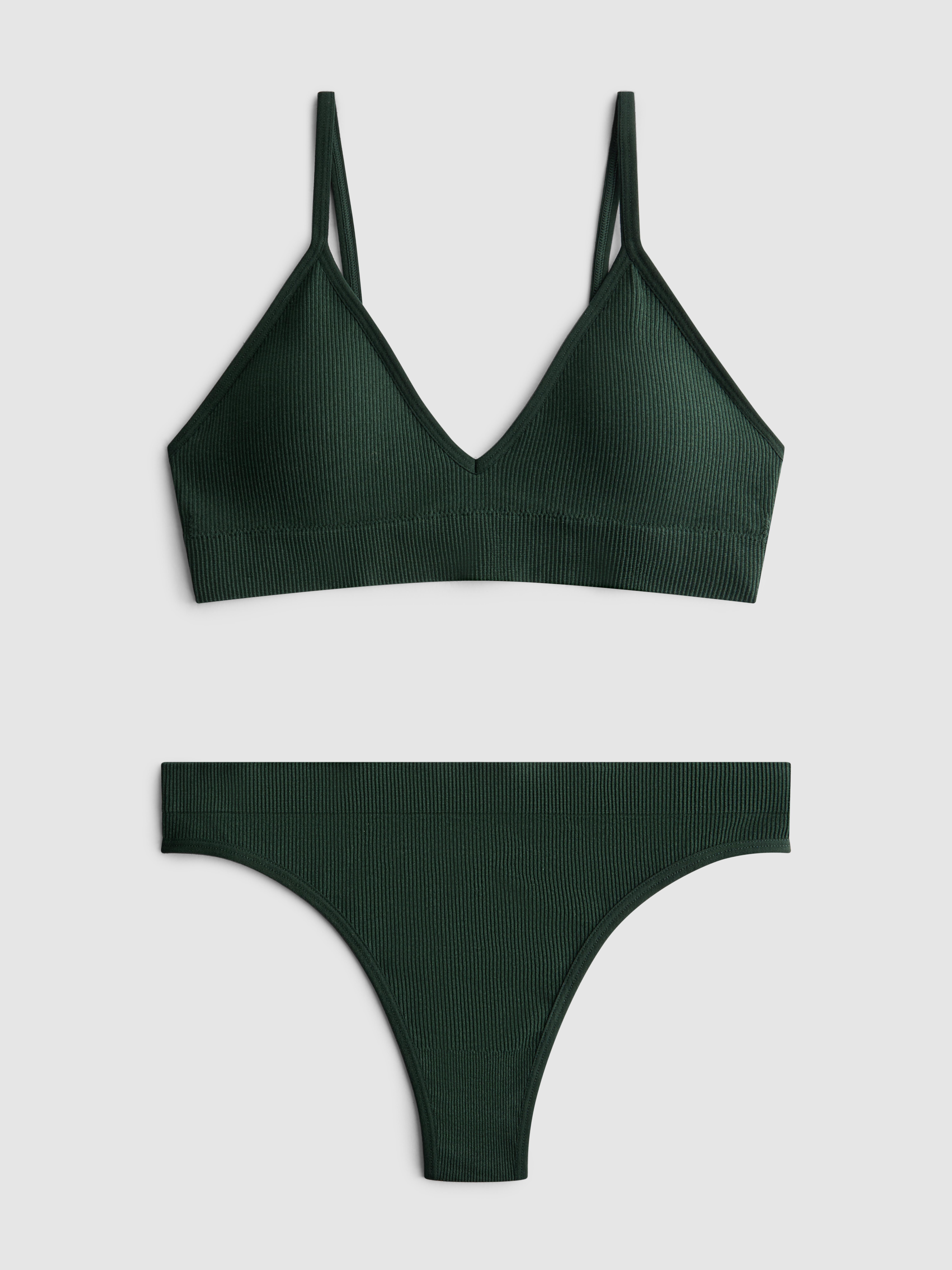 Seamless Padded Triangle Underwear Set