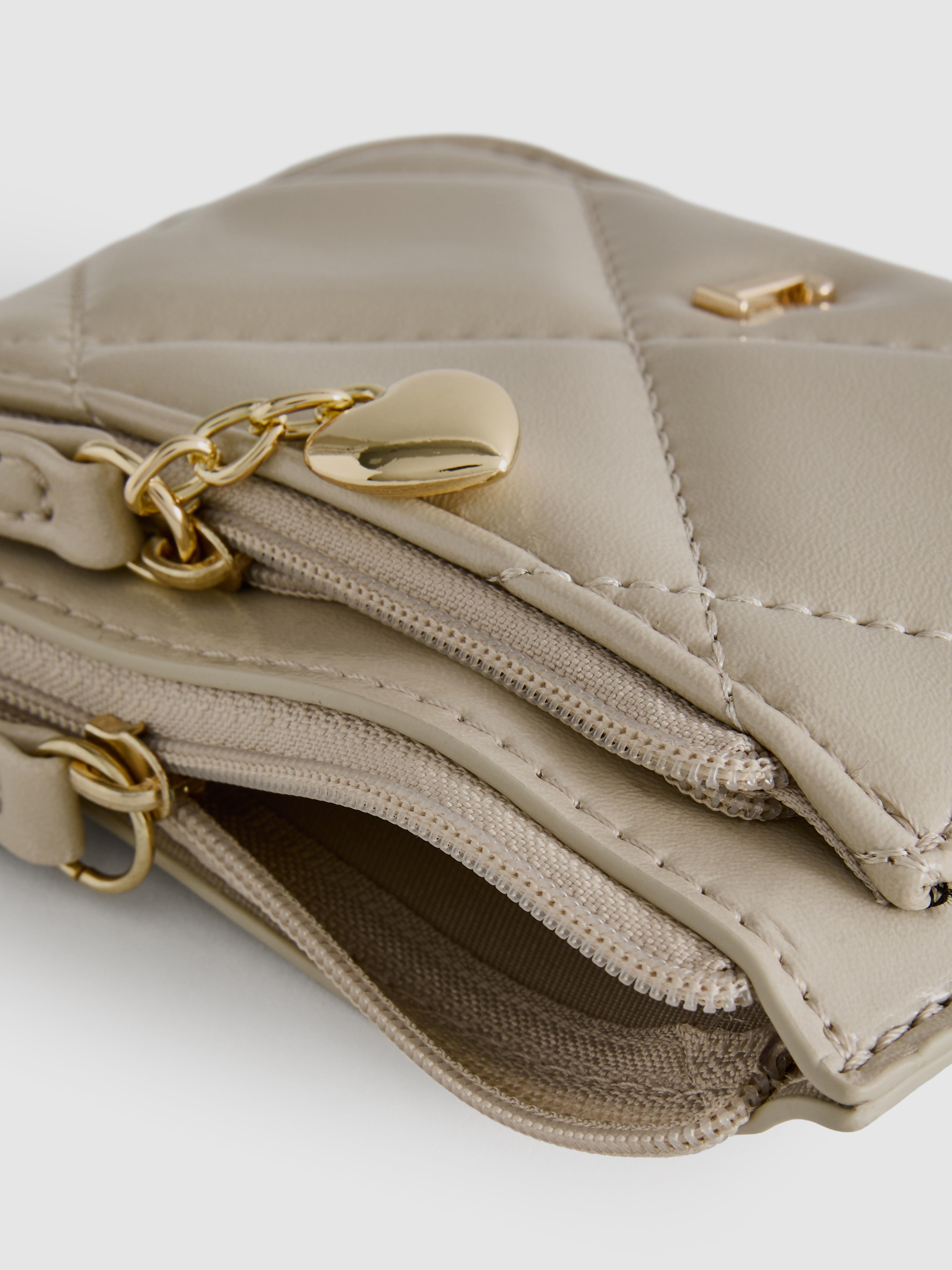 Women's Ivory Quilted Initial Coin Purse | Primark