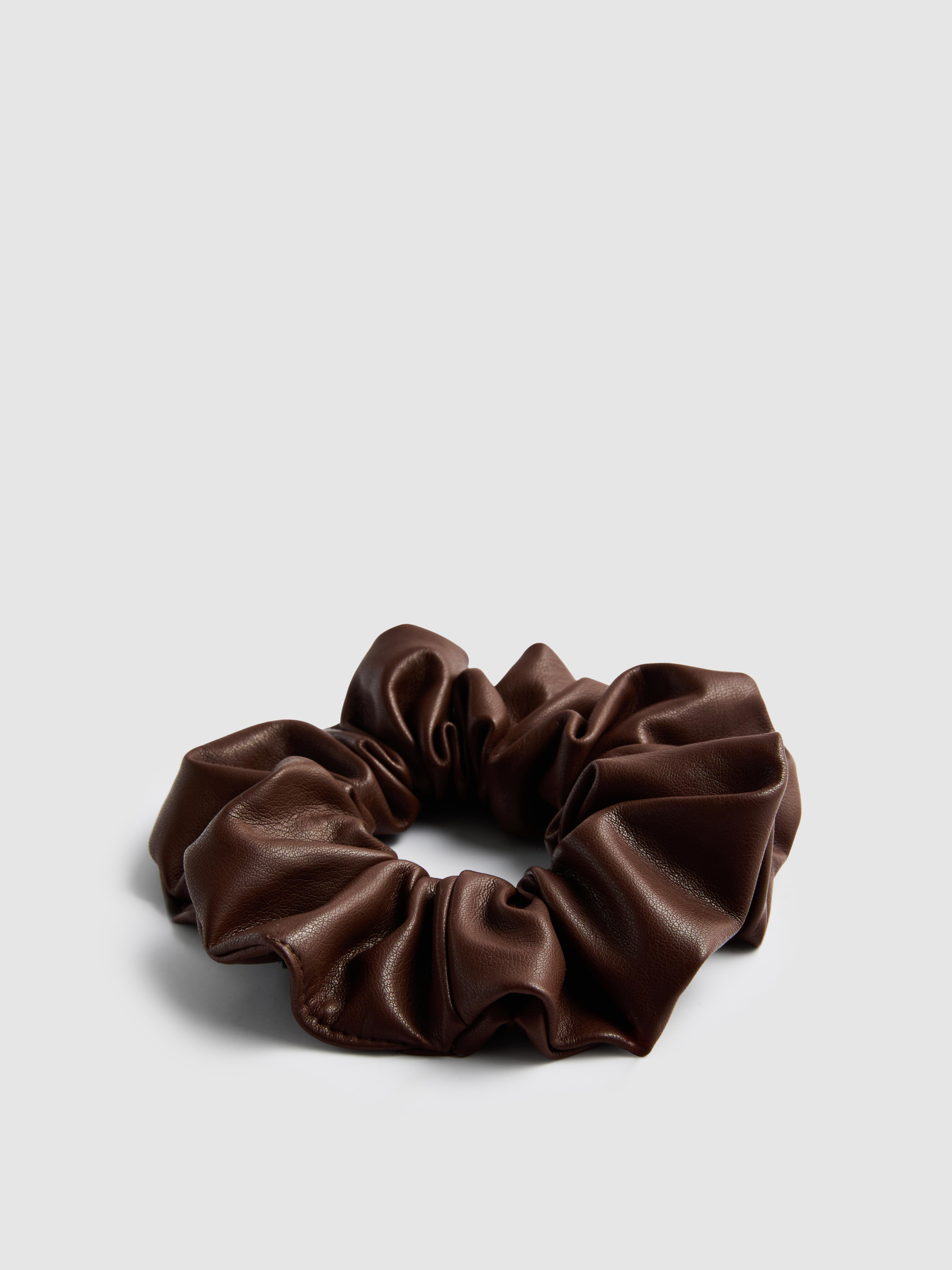 Faux Leather Hair Scrunchie