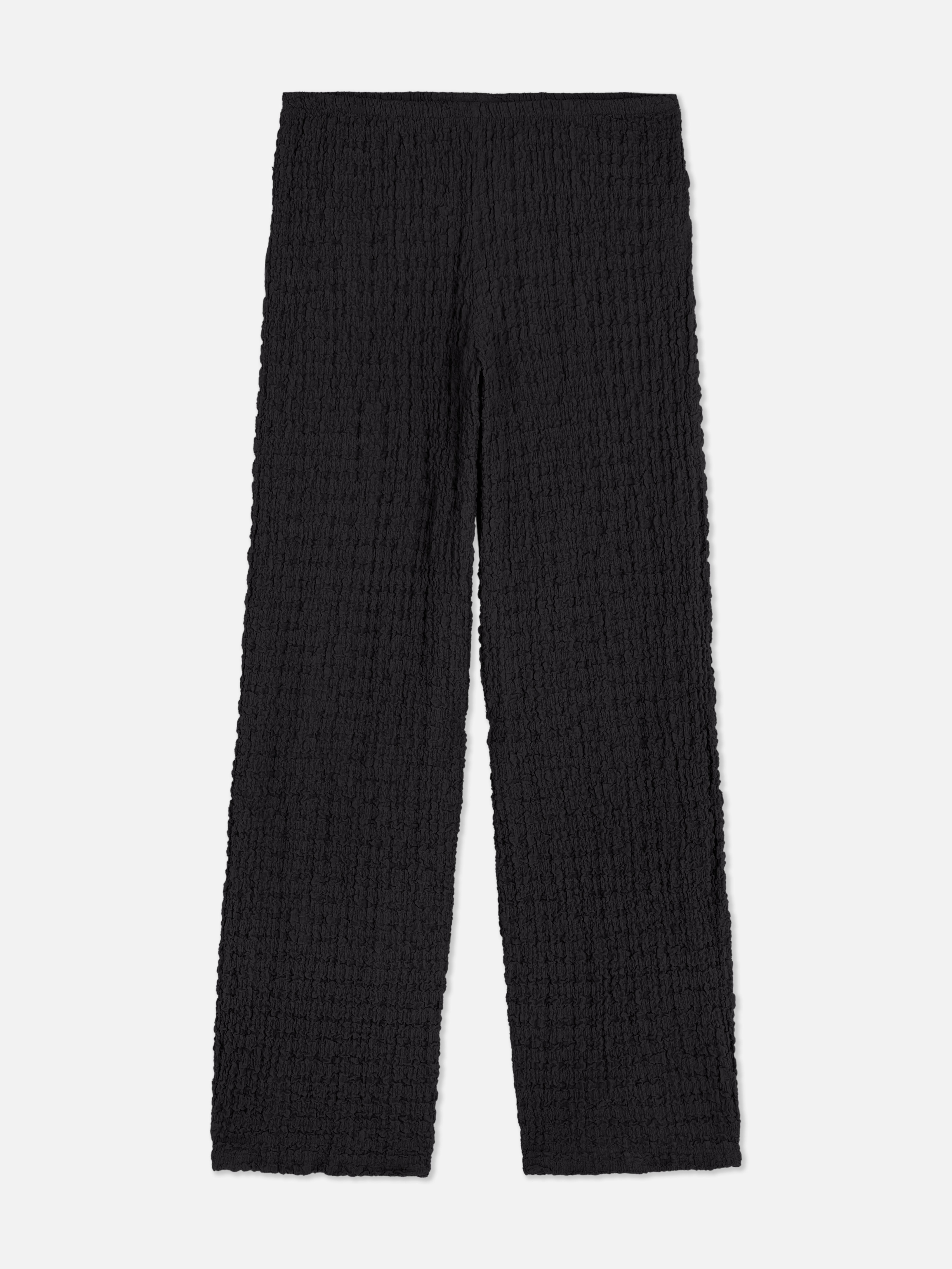 Crinkle Straight Leg Trousers