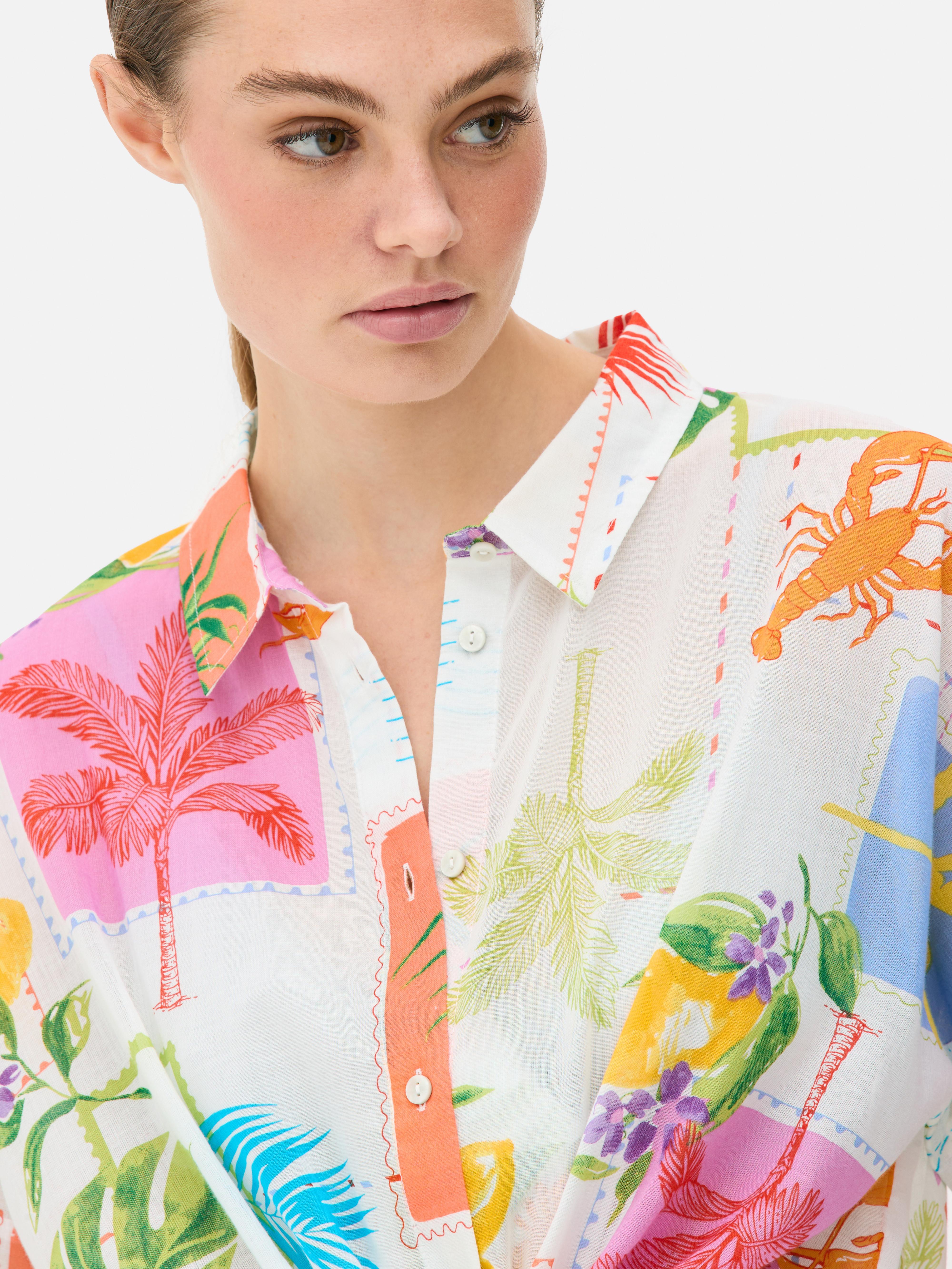 Relaxed Printed Beach Shirt
