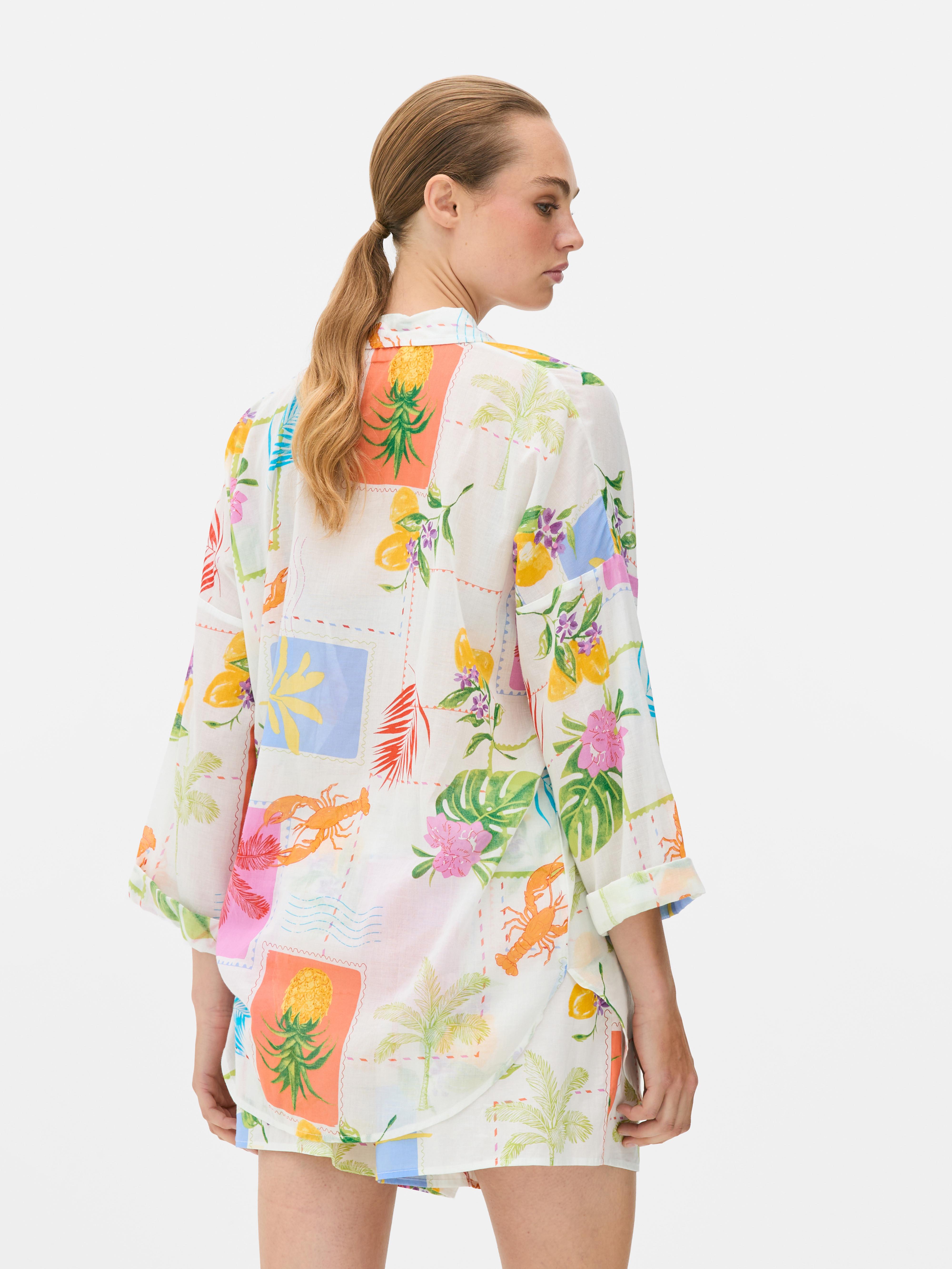 Relaxed Printed Beach Shirt