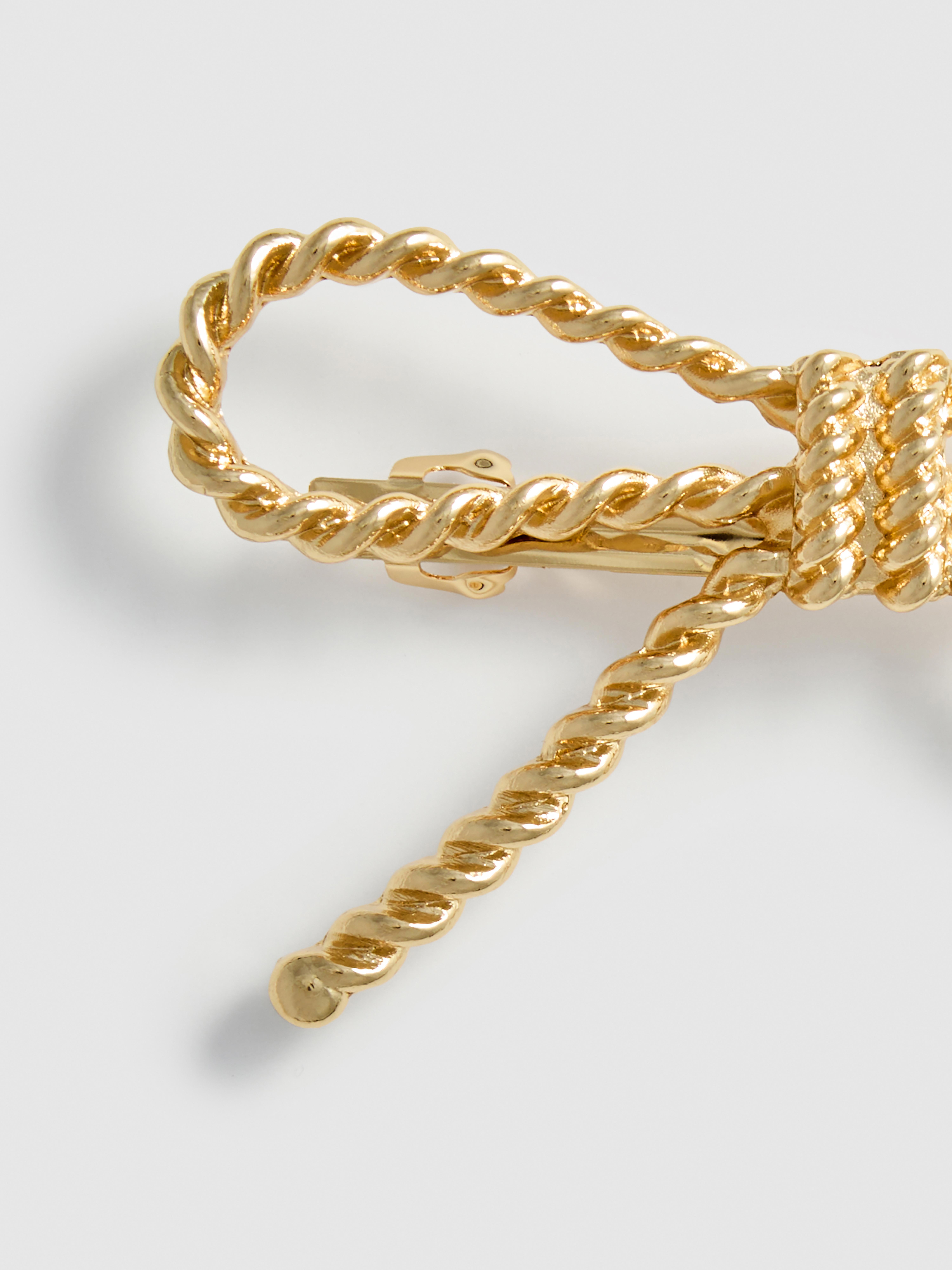 Barrette avec nœud en perles