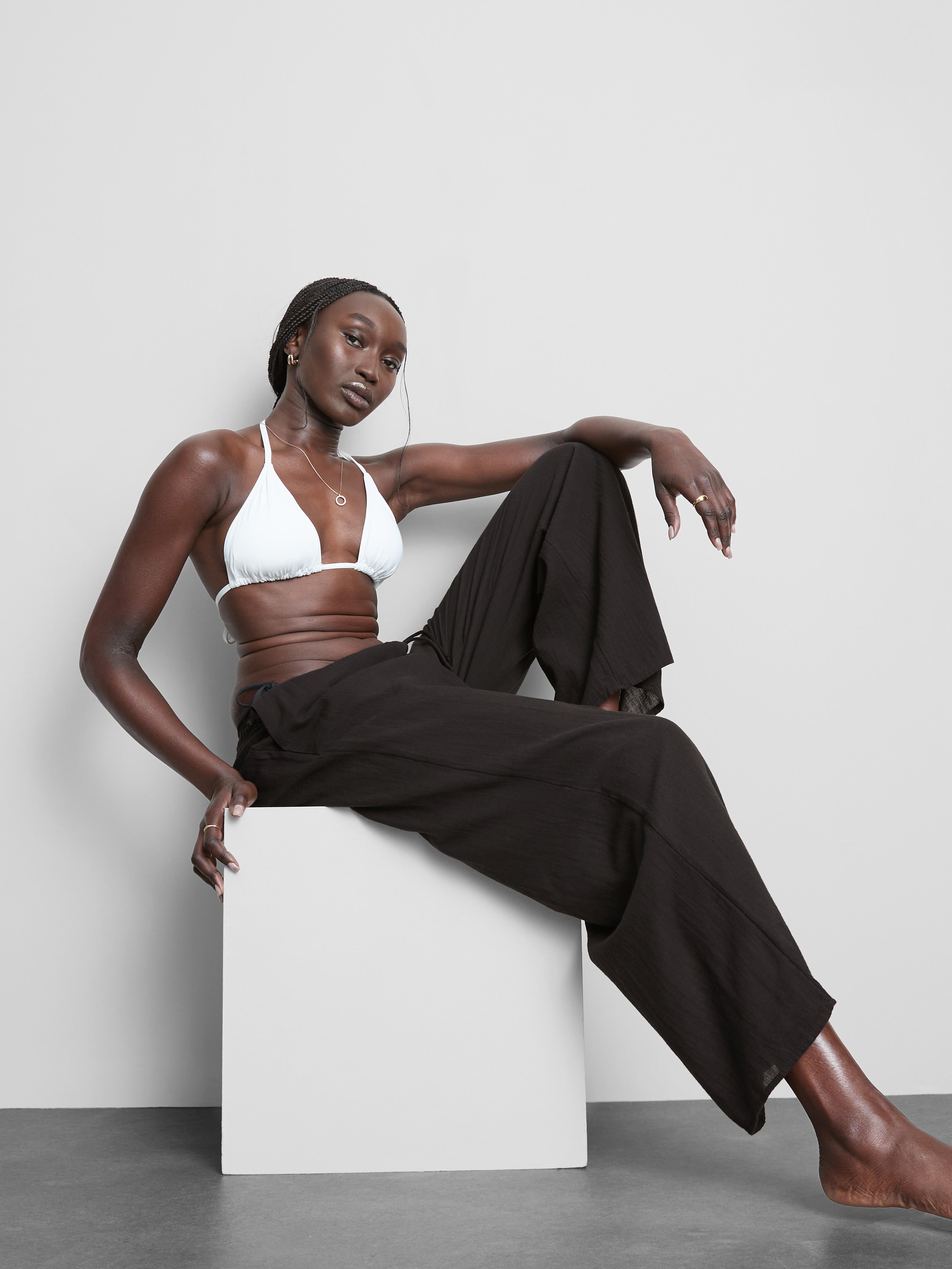 Cotton Wide Leg Beach Trousers