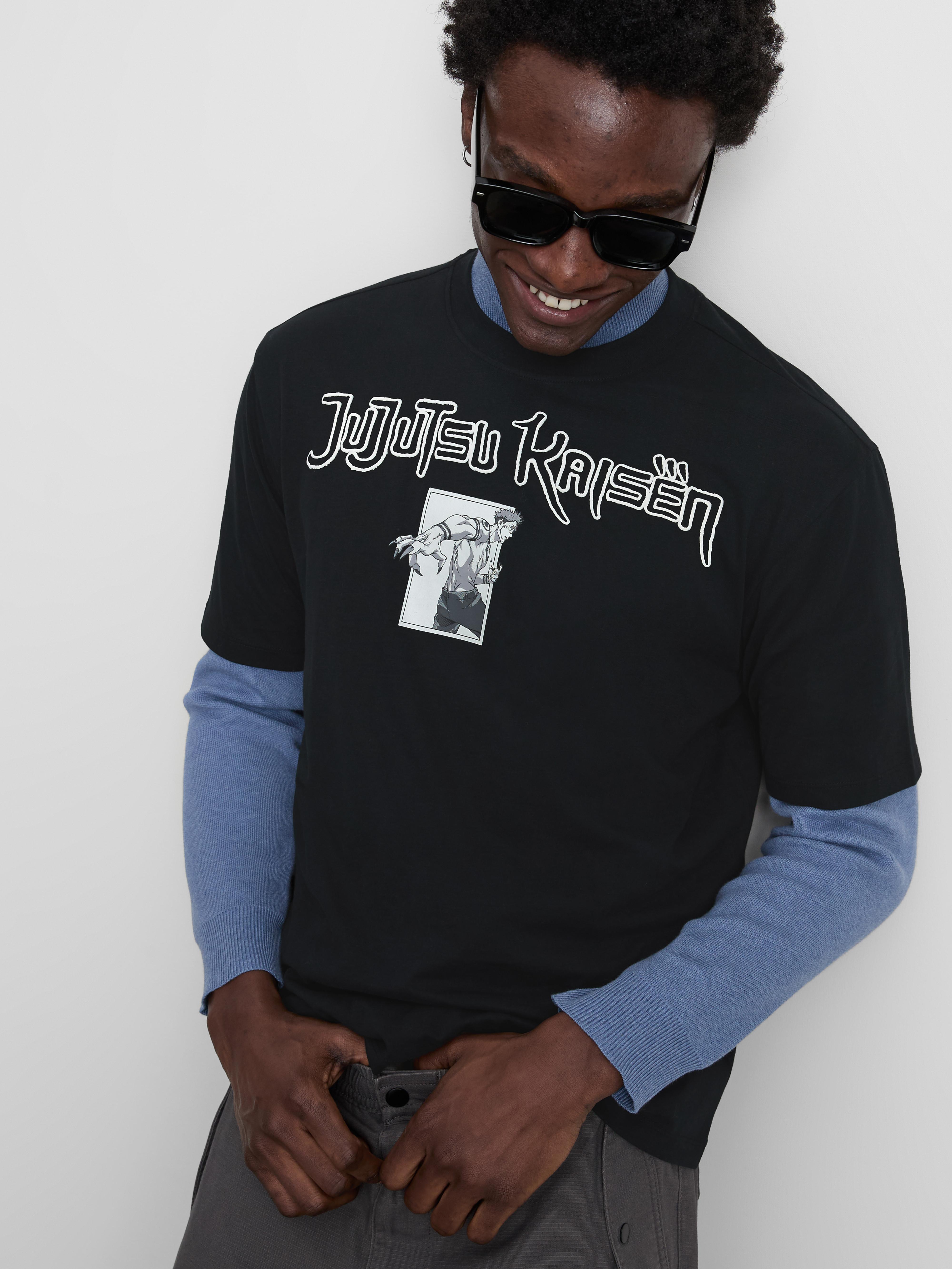 Men's Black Jujutsu Kaisen Graphic T-Shirt