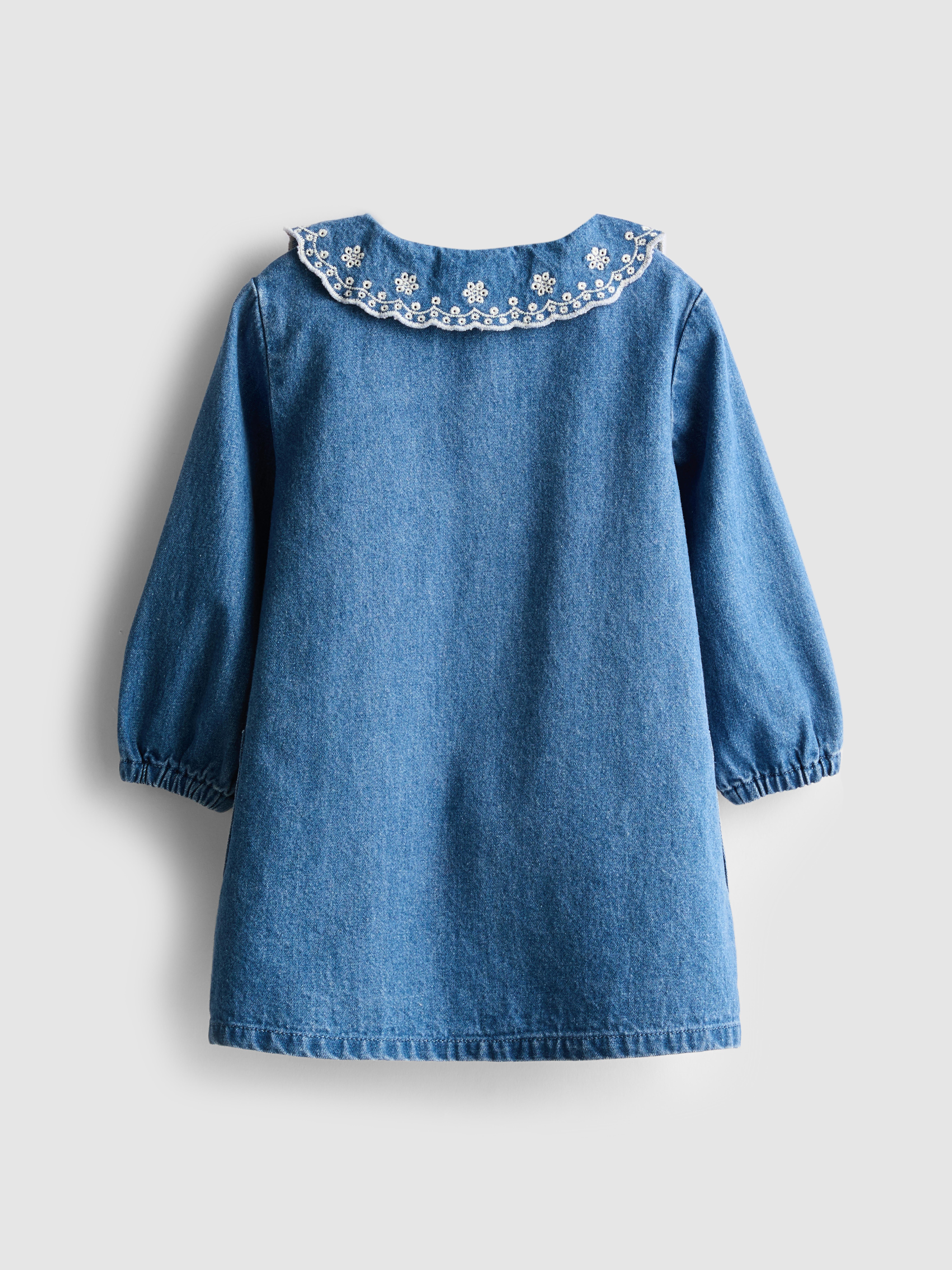 Baby Girls Blue 0-36mths | Disney’s Minnie Mouse Collared Denim Dress