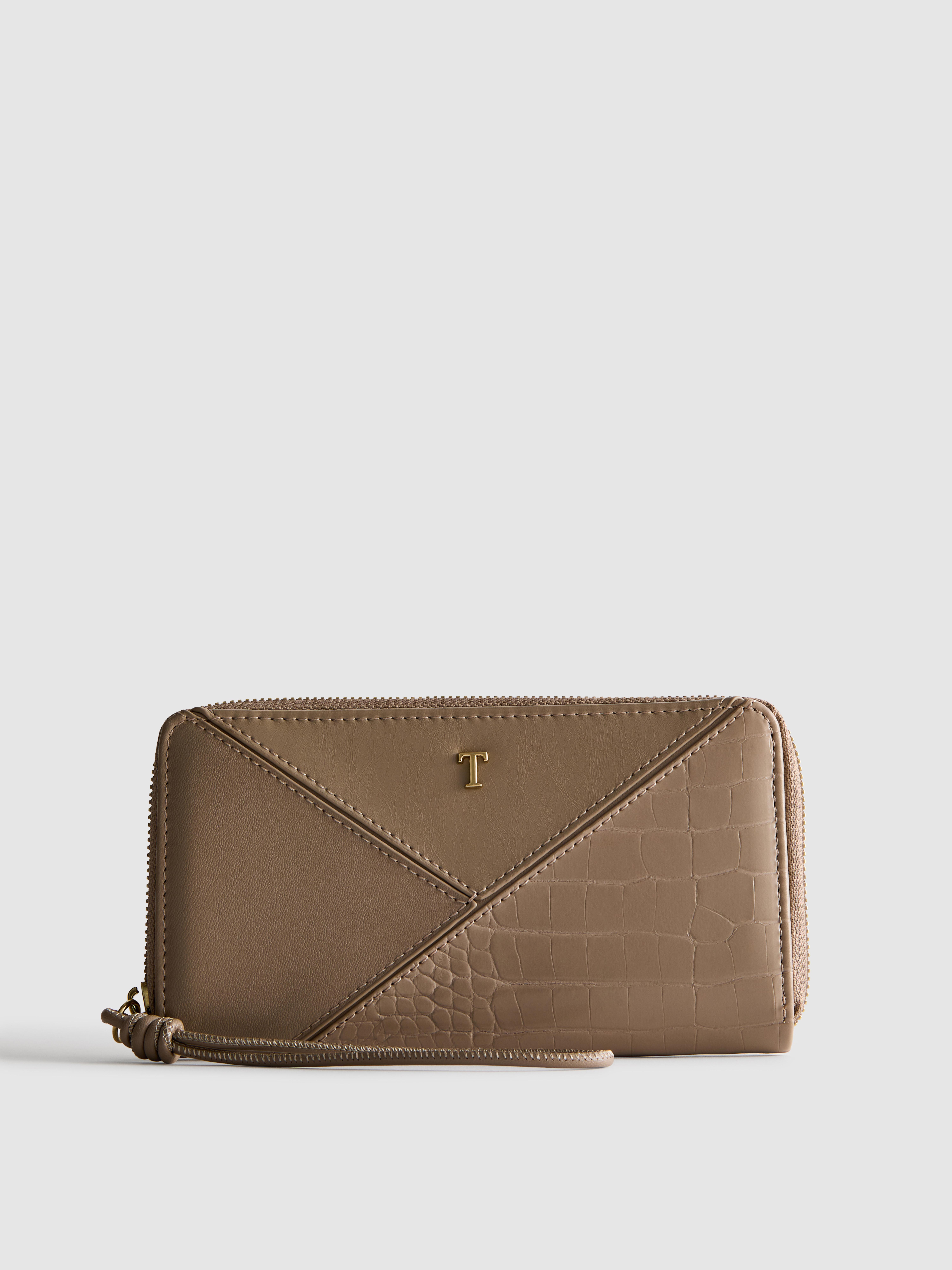 Large Faux Leather Initial Wallet