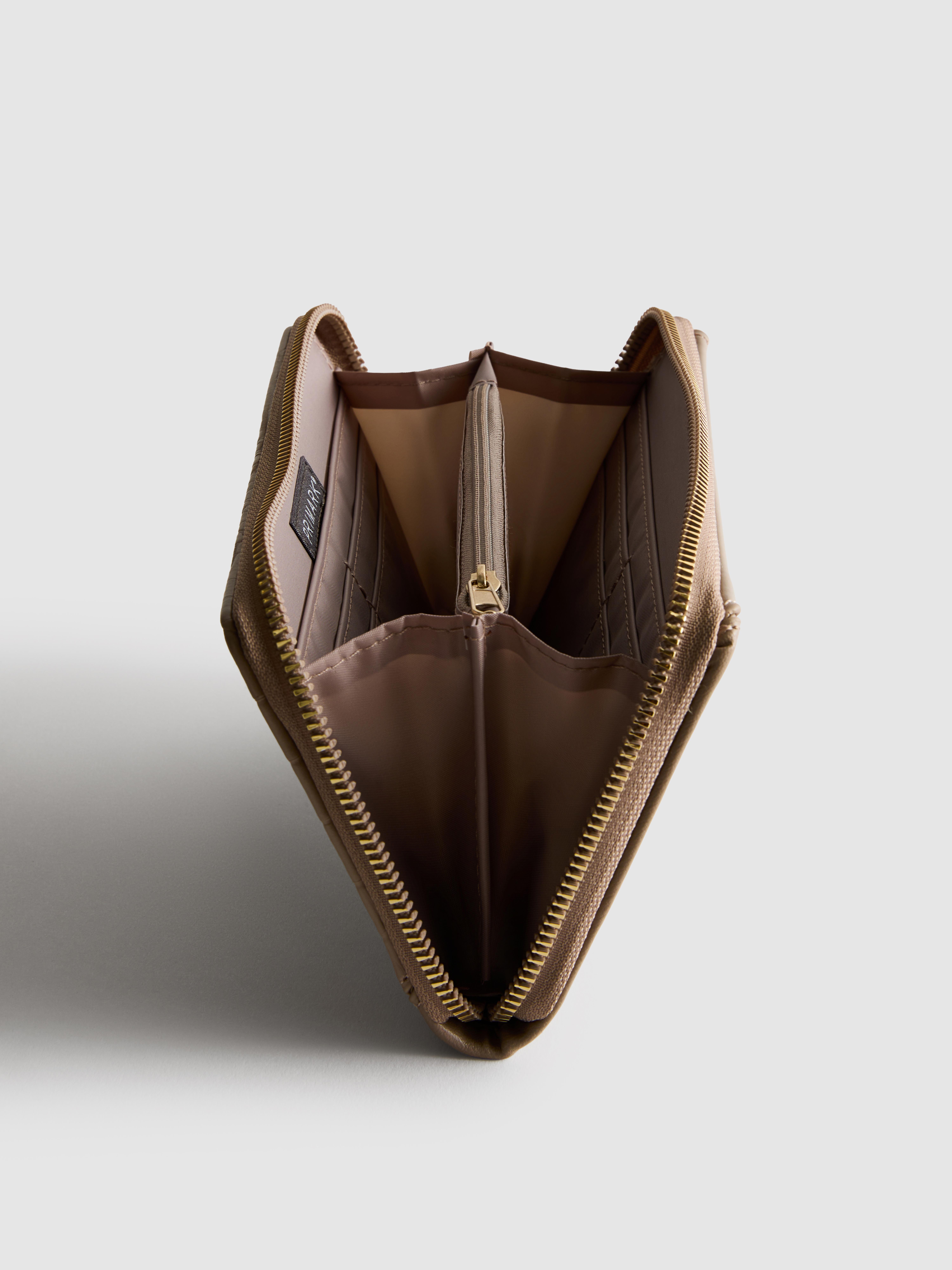 Large Faux Leather Initial Wallet