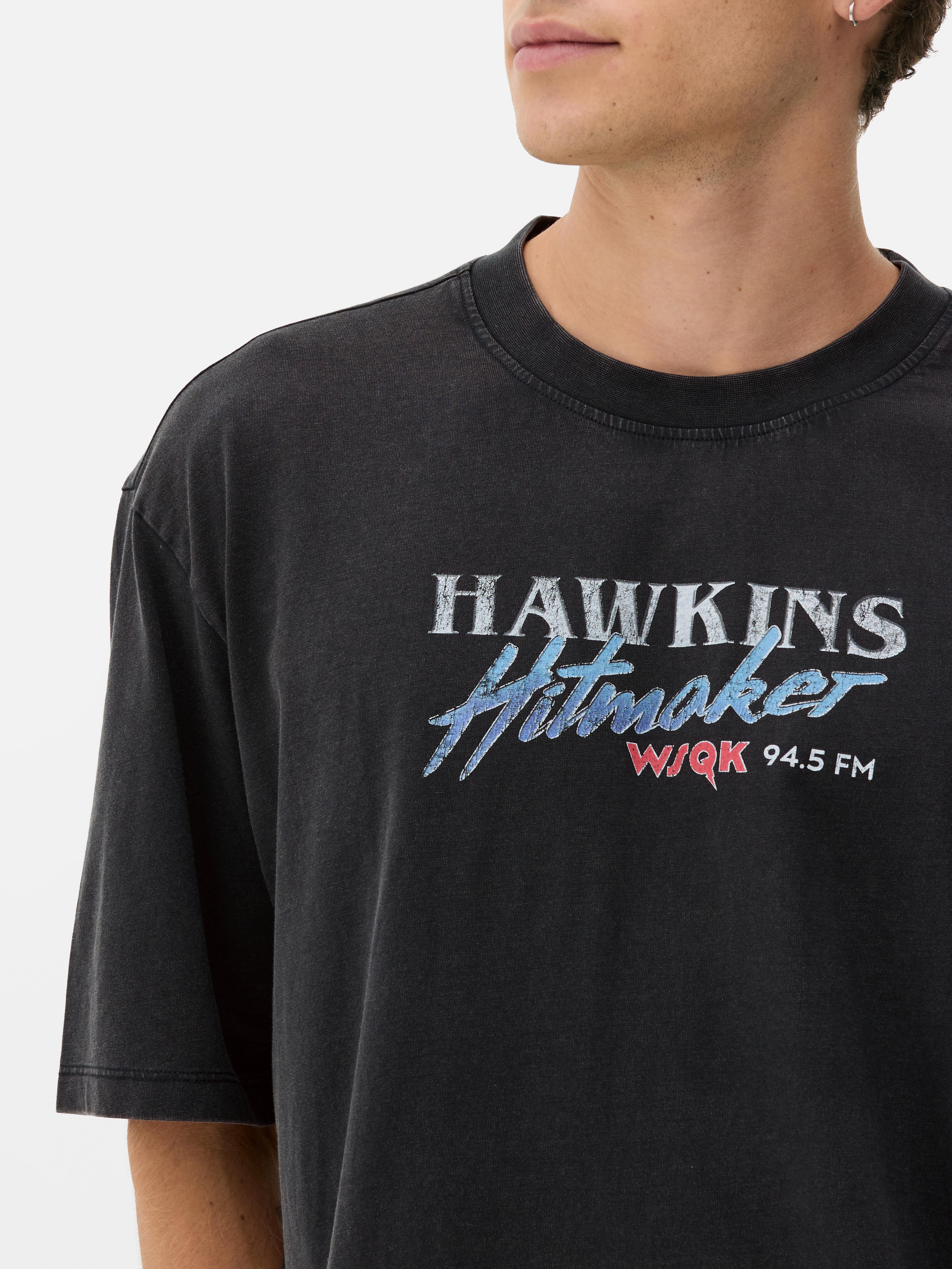 Men's Black Stranger Things Short Sleeve Hawkins Hitmaker T-Shirt