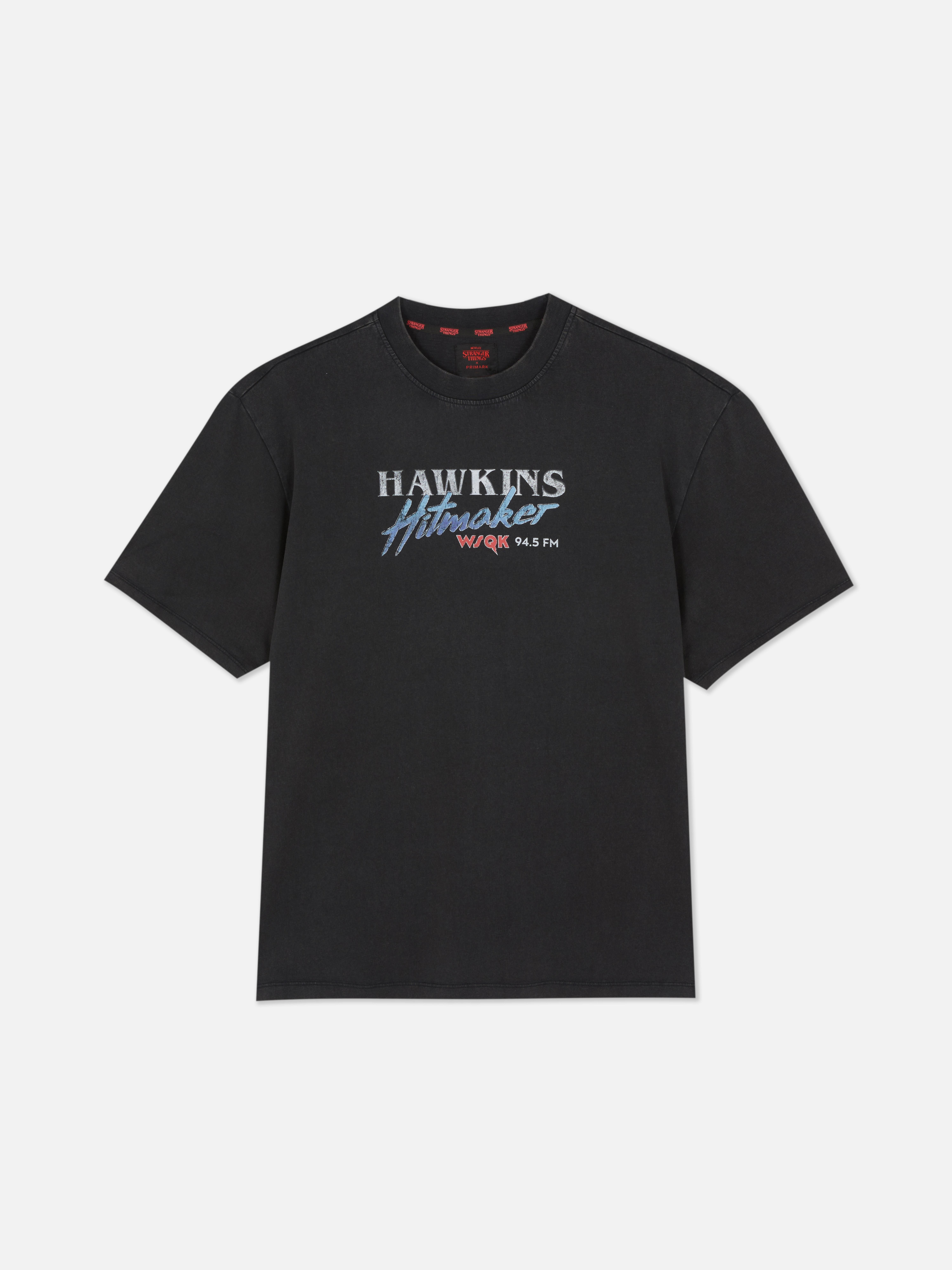 Men's Black Stranger Things Short Sleeve Hawkins Hitmaker T-Shirt
