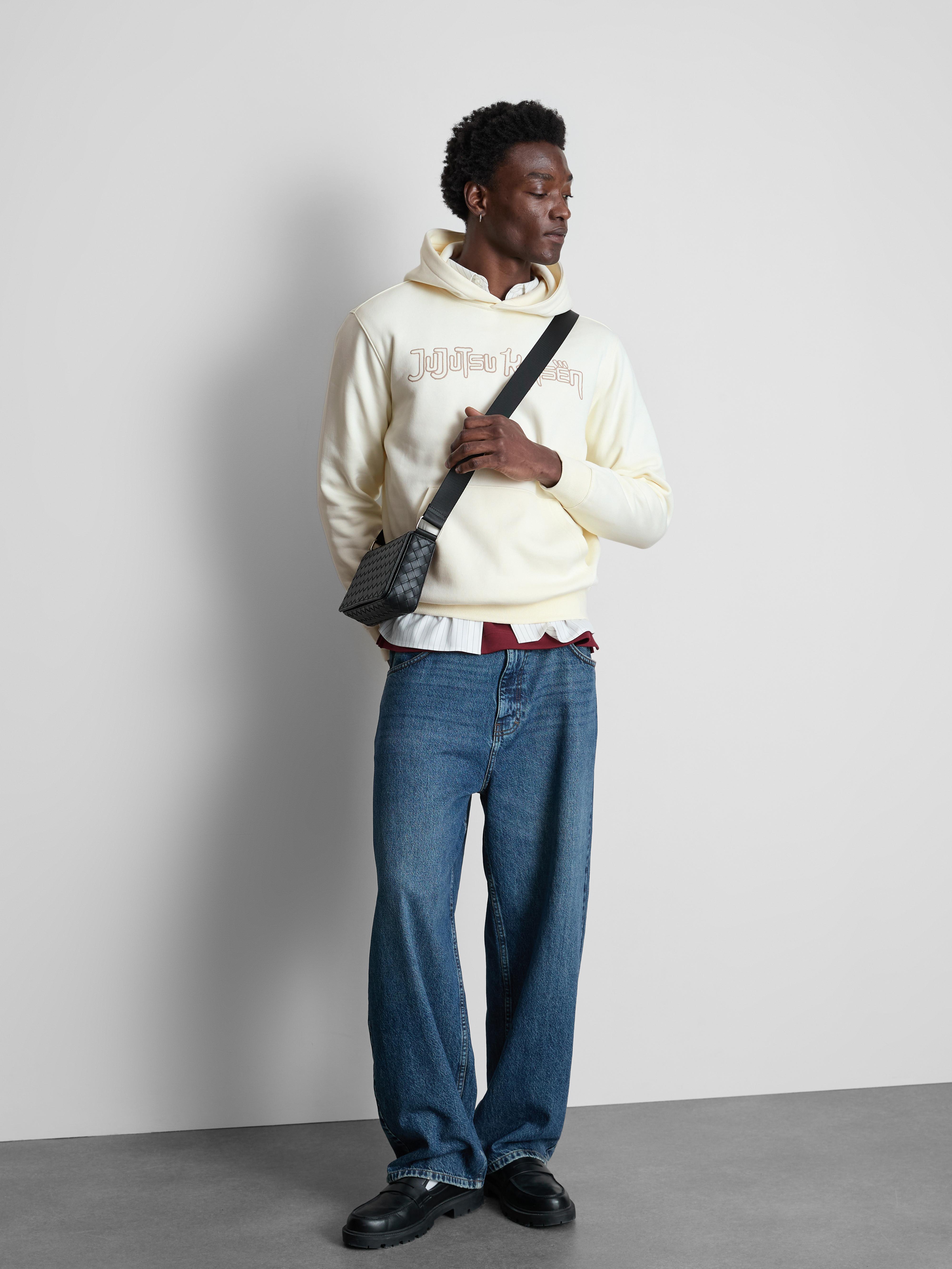 Men's Ivory Jujutsu Kaisen Graphic Hoodie