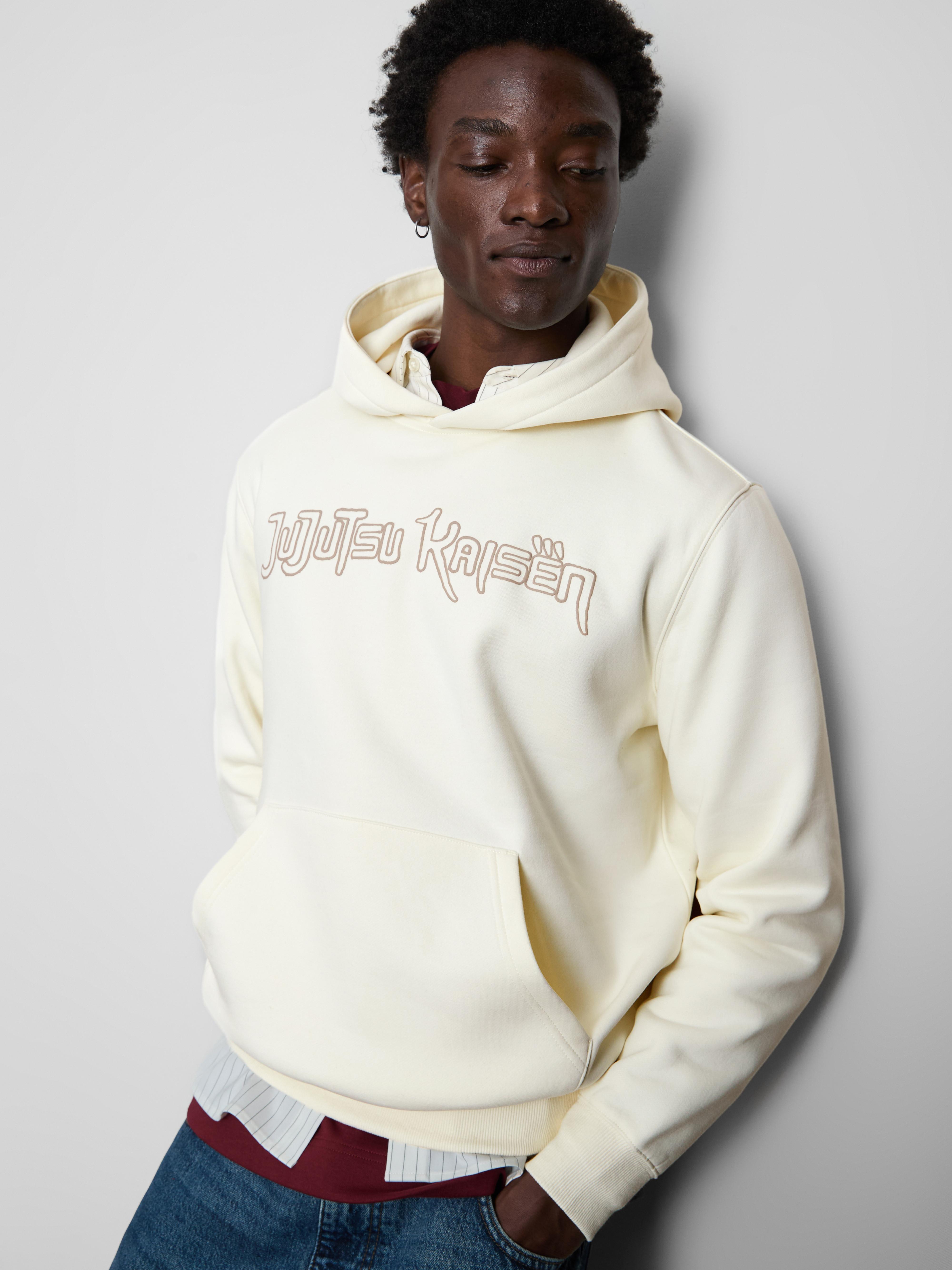Men's Ivory Jujutsu Kaisen Graphic Hoodie